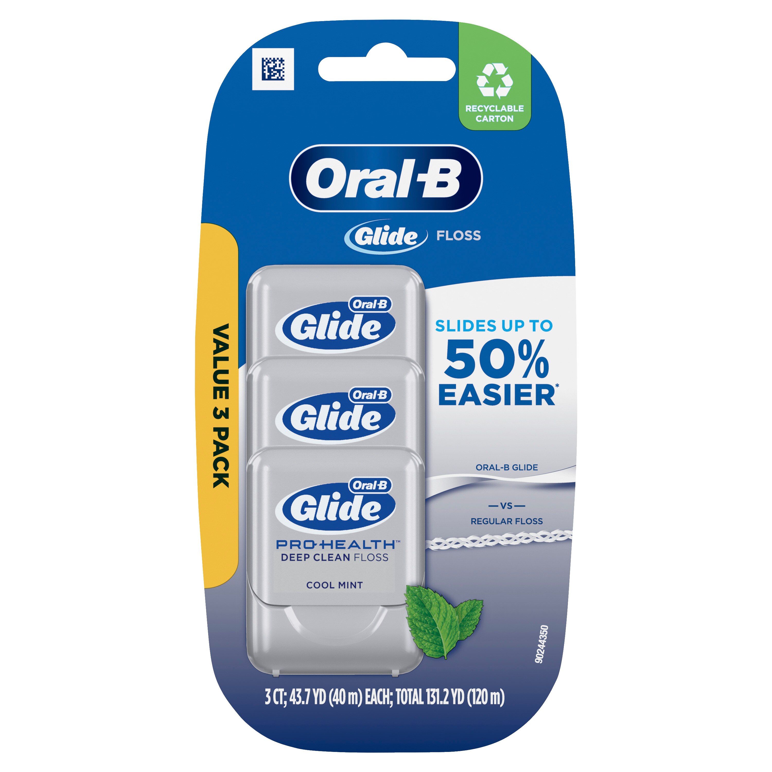 Oral-B Glide Pro-Health Deep Clean Floss, Cool Mint