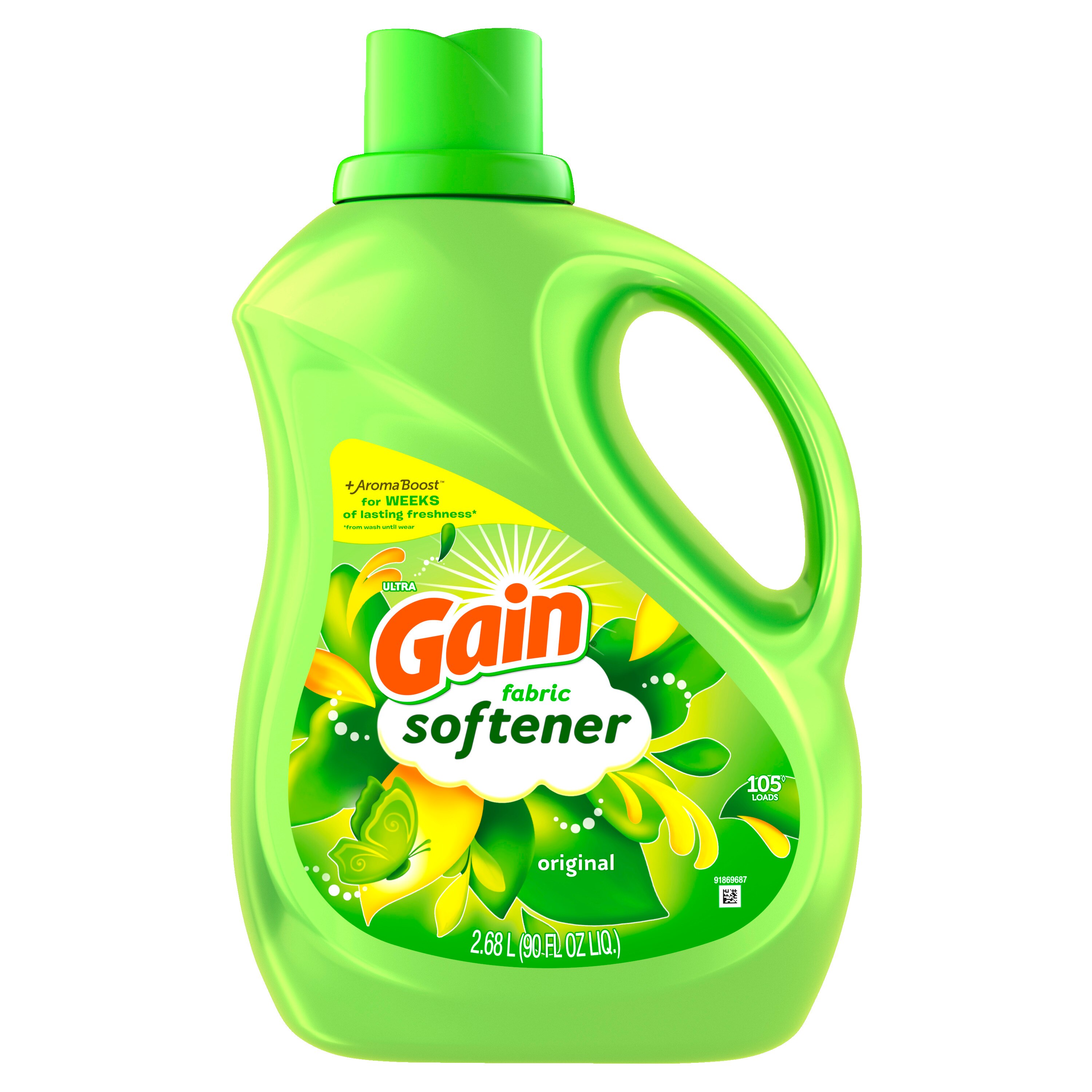 Gain + Aroma Boost Liquid Fabric Softener, Original Scent, 72 oz