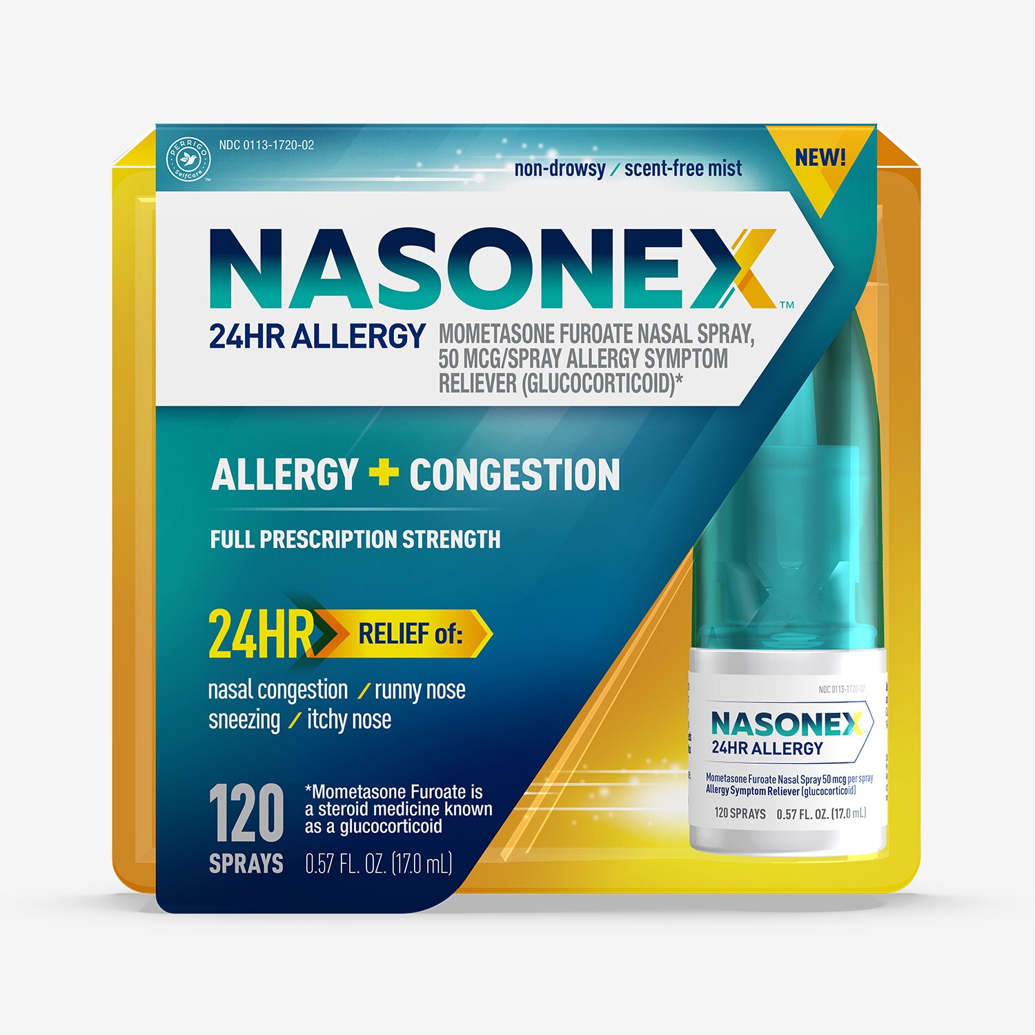 Nasonex 24HR Non-Drowsy Allergy + Congestion Nasal Spray