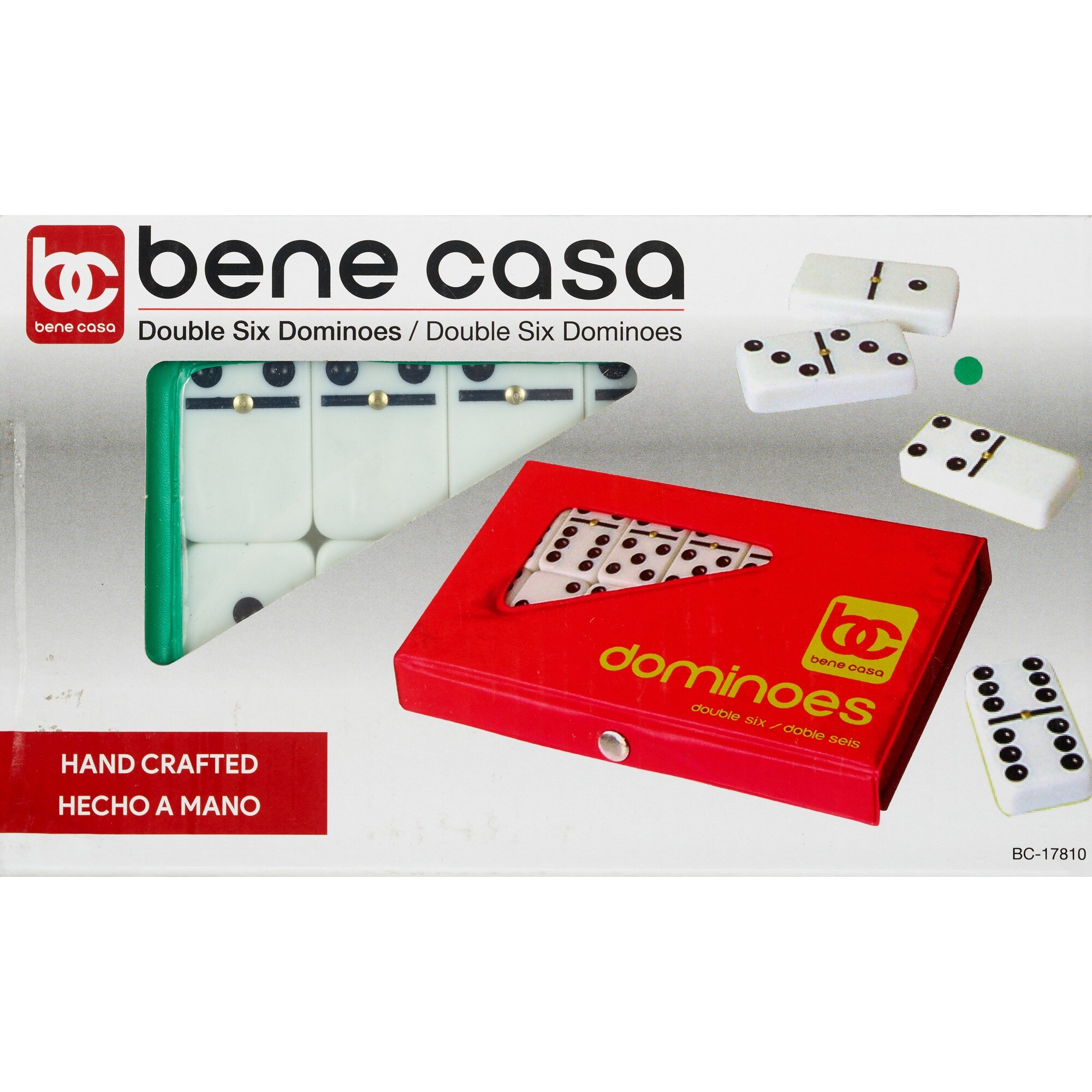 Bene Casa Double 6 Dominoes, PVC Pouch