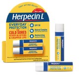 Herpecin L Lip Balm Stick, SPF 30 and Lysine, Twin Pack, 0.2 OZ, thumbnail image 1 of 6