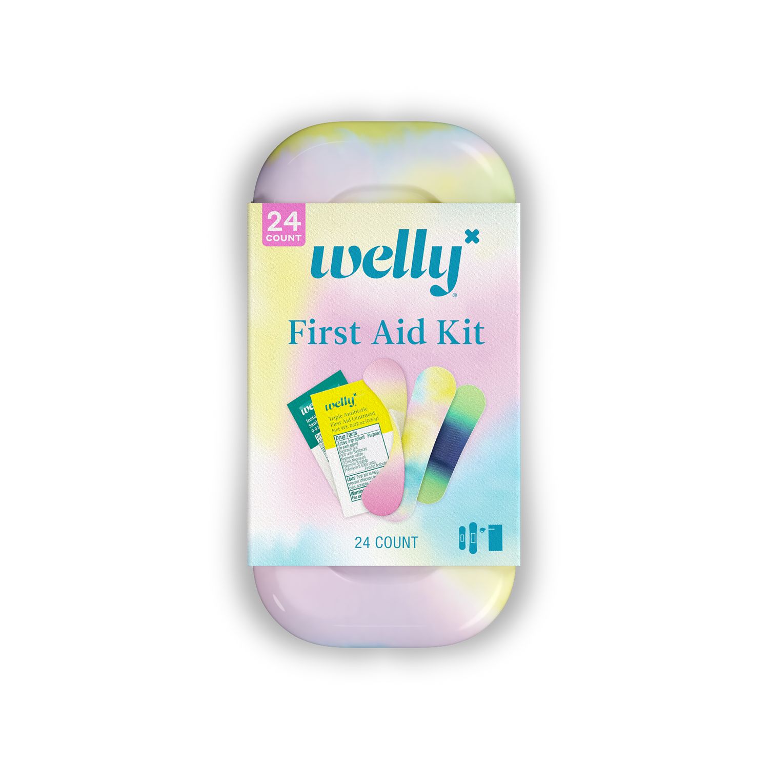 Welly First Aid Kit Colorwash, On-The-Go First Aid Kit, 24 CT