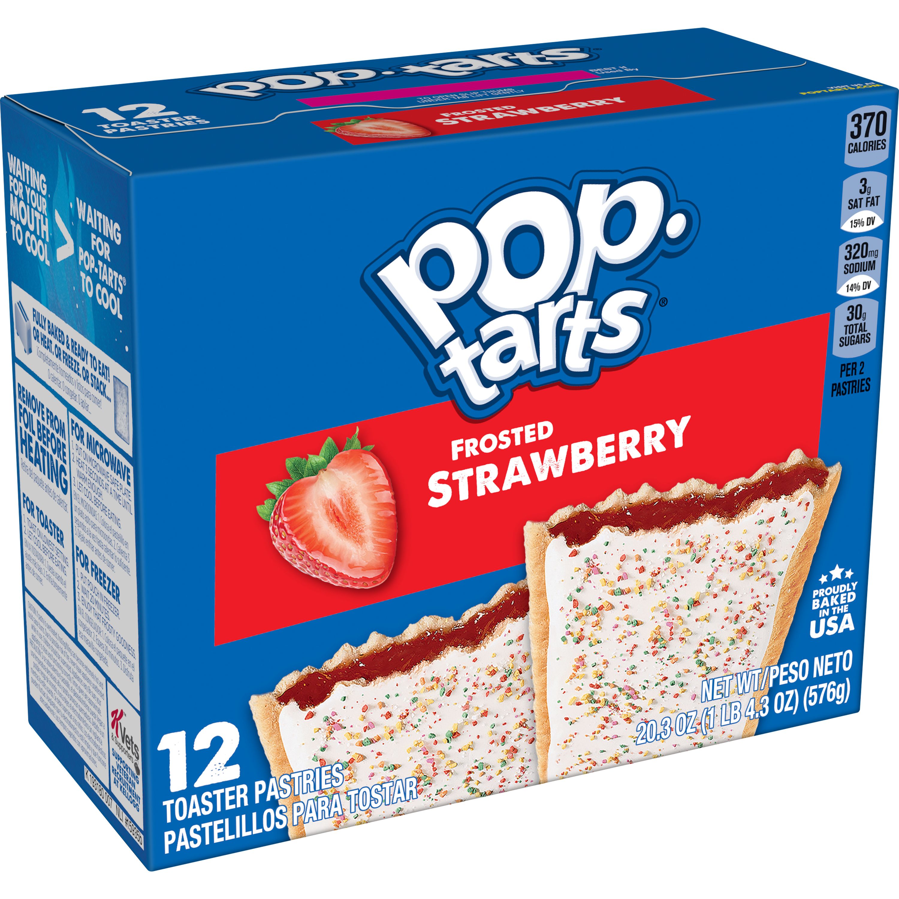 Pop-Tarts Frosted Strawberry Toaster Pastries, 6 PK