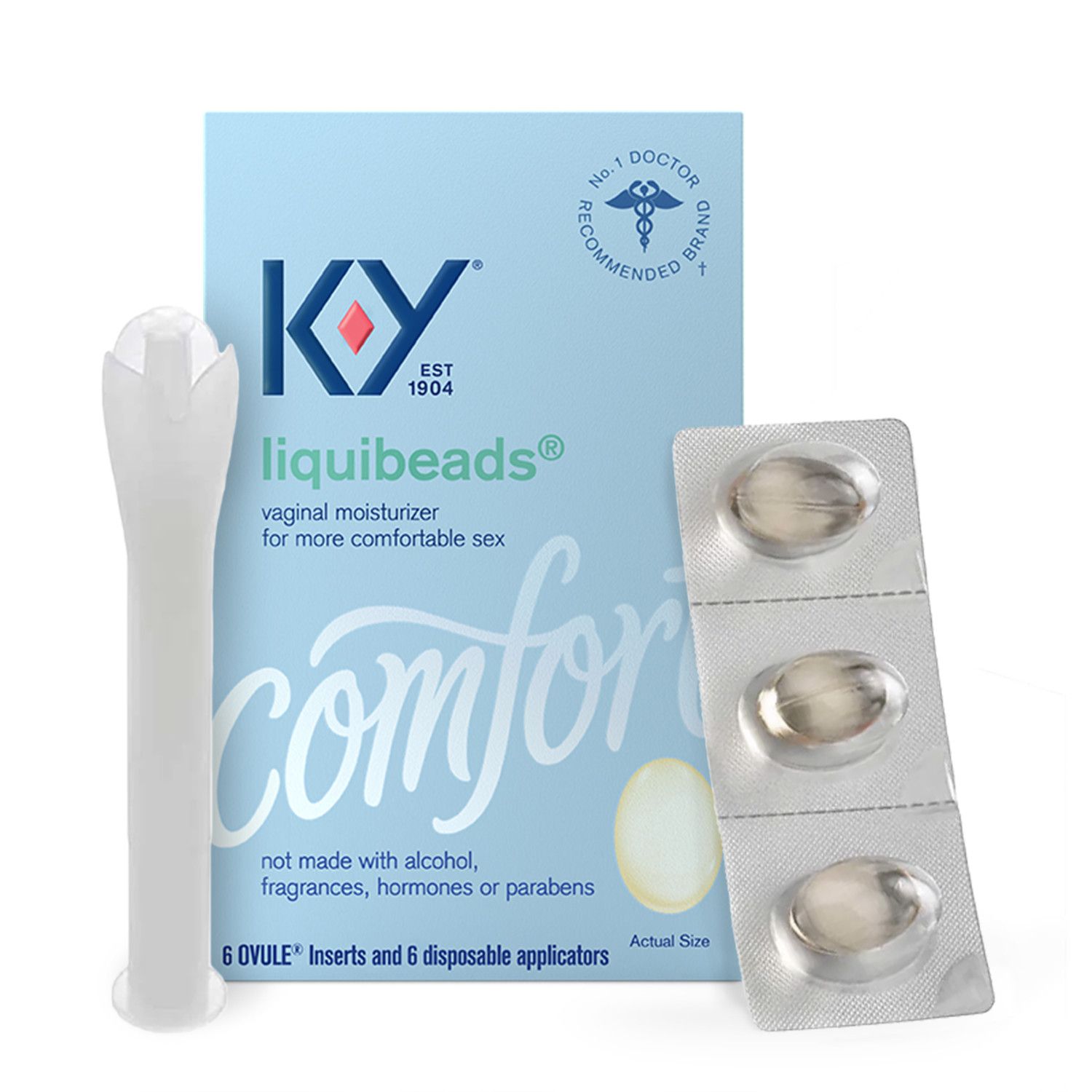 K-Y Liquibeads Vaginal Moisturizer, 6 CT