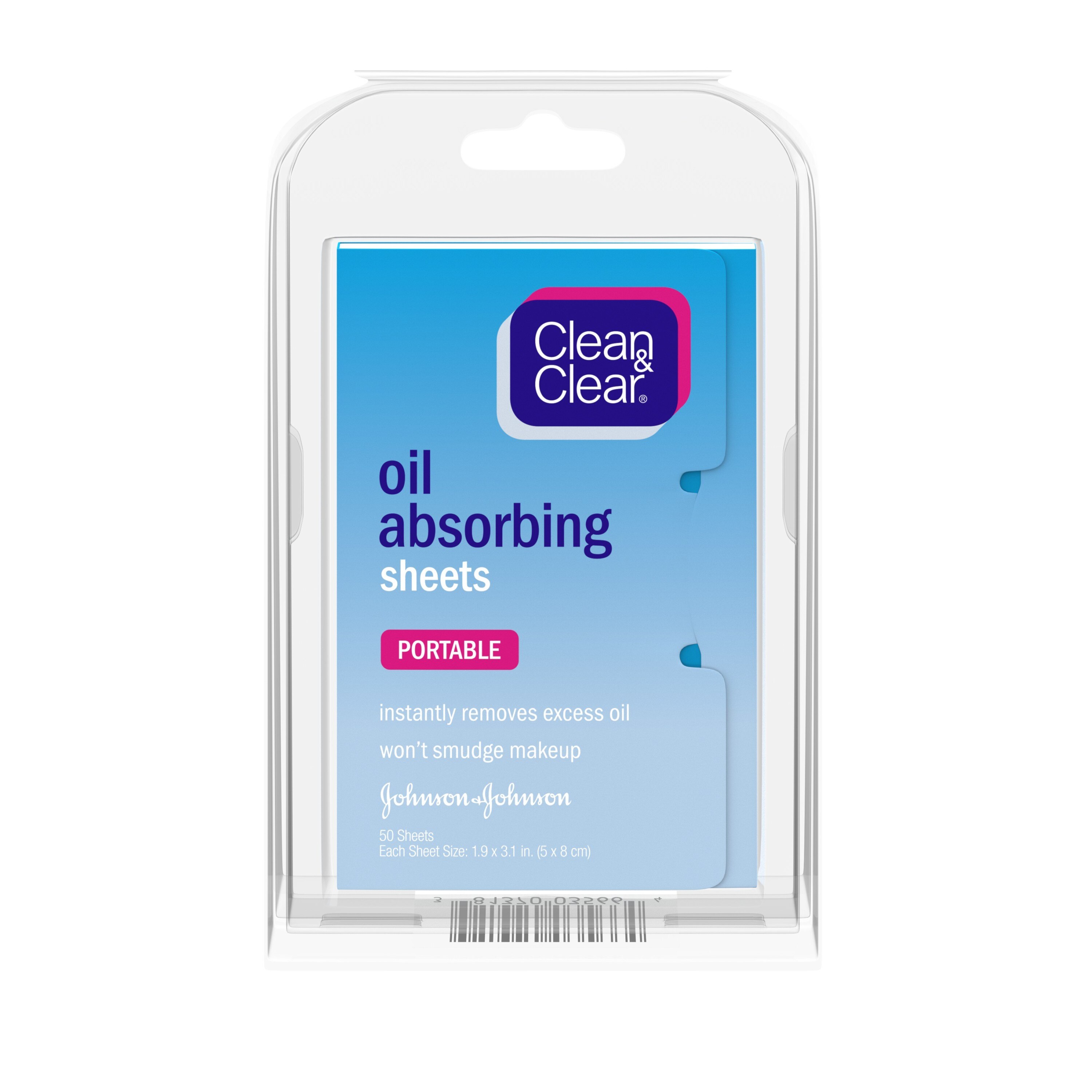 Clean & Clear Oil Absorbing Facial Sheets, 50CT