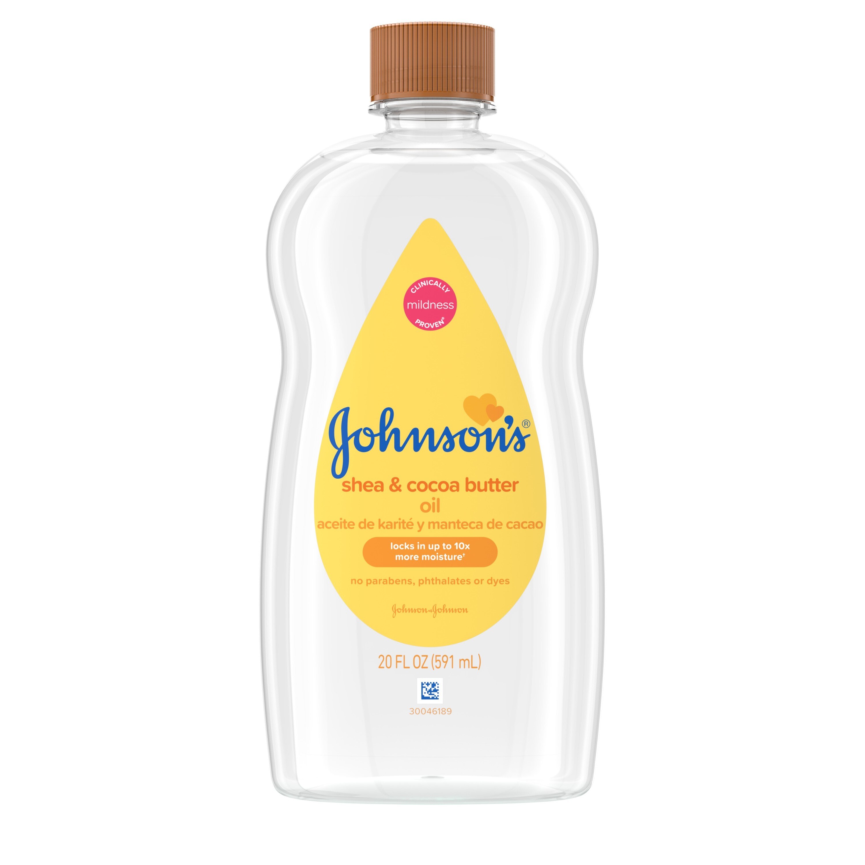 Johnson's Baby Oil with Shea & Cocoa Butter, 20 fl. oz