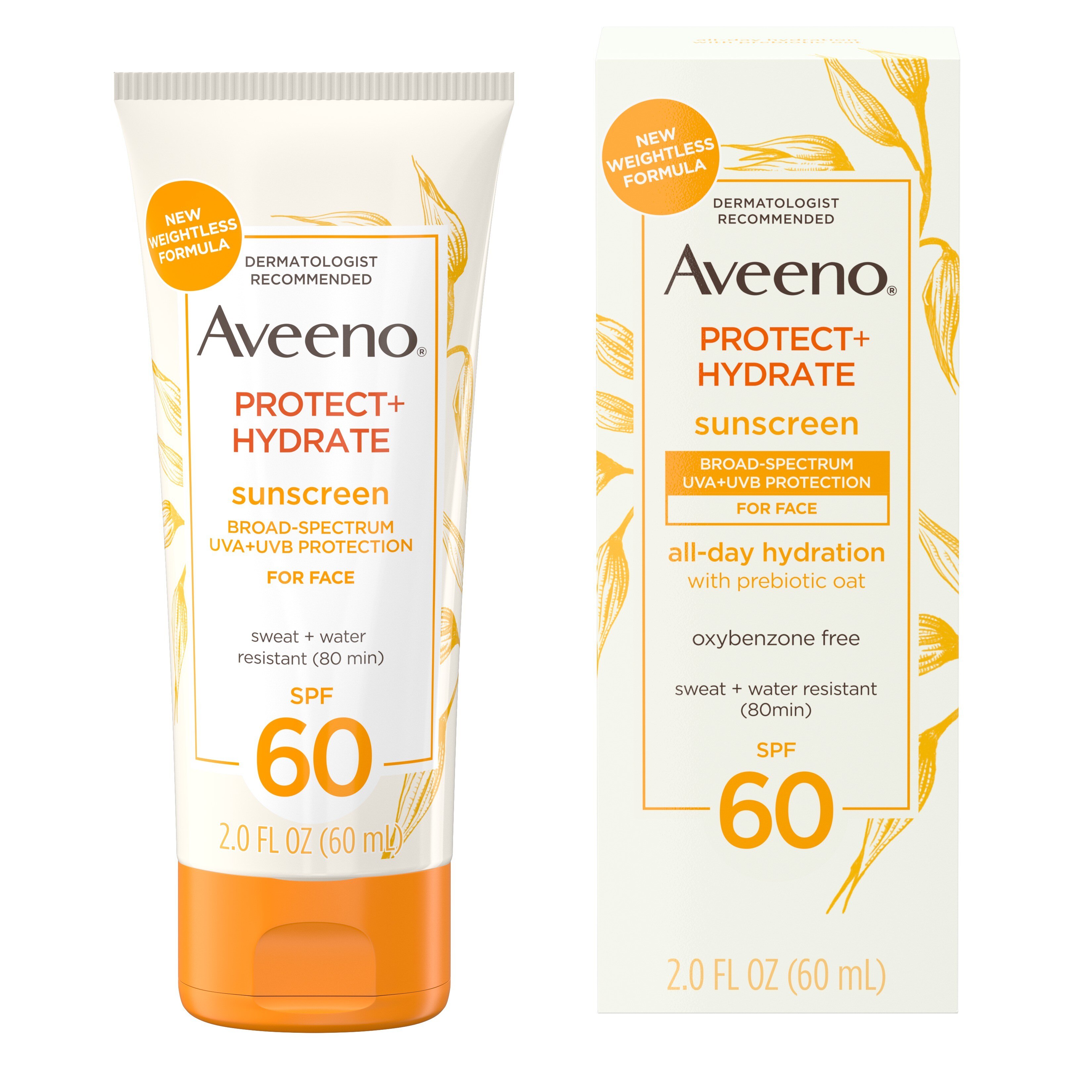 Aveeno Protect + Hydrate Face Sunscreen Lotion with SPF 60, 2 OZ