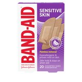 Band-Aid Brand Adhesive Bandages for Sensitive Skin, Assorted Sizes, 20 CT, thumbnail image 1 of 10