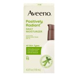 Aveeno Positively Radiant Daily Face Moisturizer Broad Spectrum SPF 15, 4 OZ, thumbnail image 1 of 9