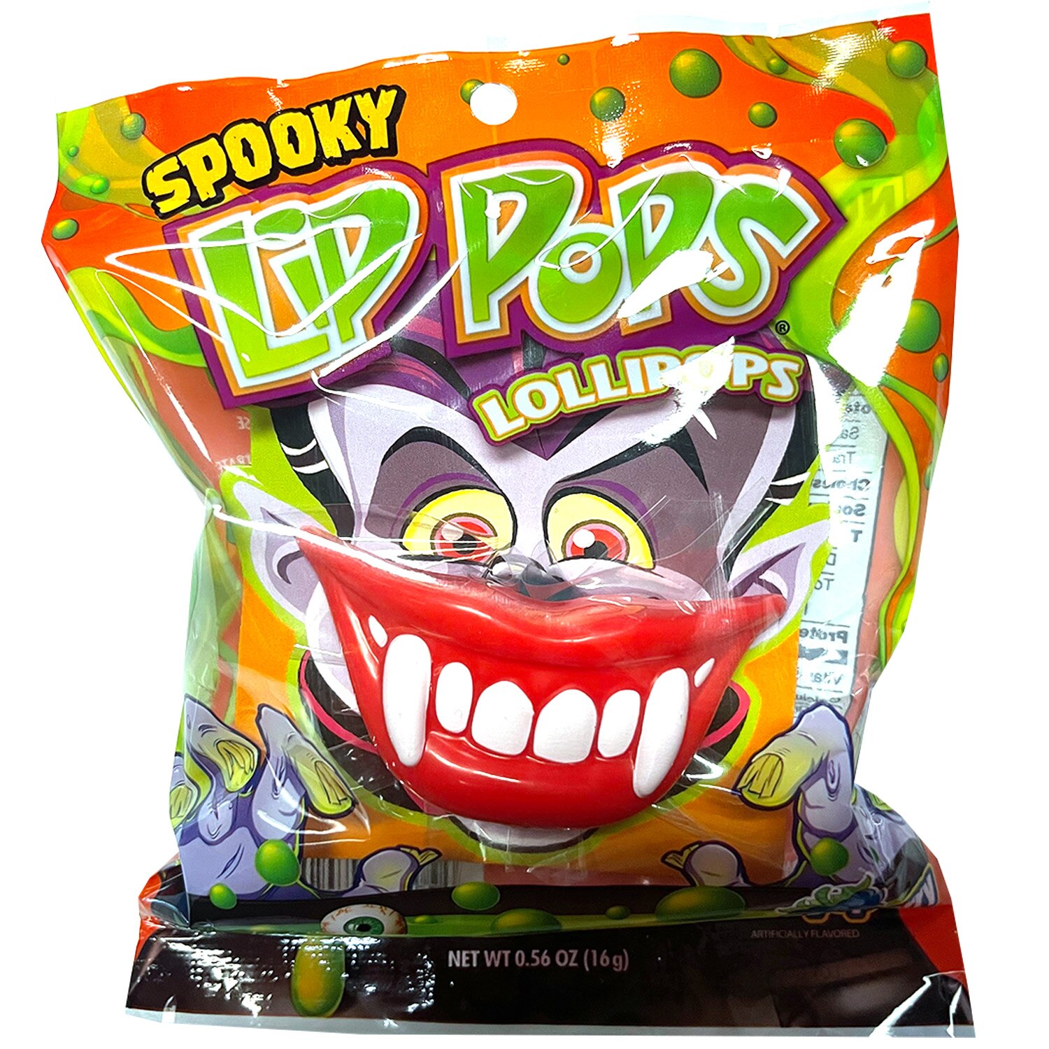 Flix, Spooky Lip Pop Halloween Toy with Candy, 1 ct, 0.56 oz