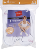 Hanes Women's Cushion White Socks Size 5-9, thumbnail image 1 of 1