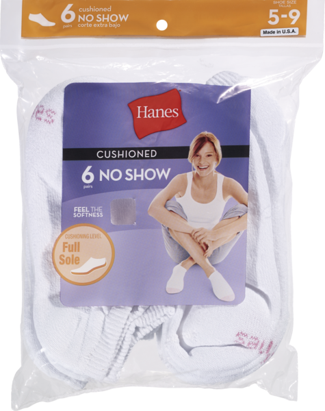 Hanes Women's Cushion White Socks Size 5-9