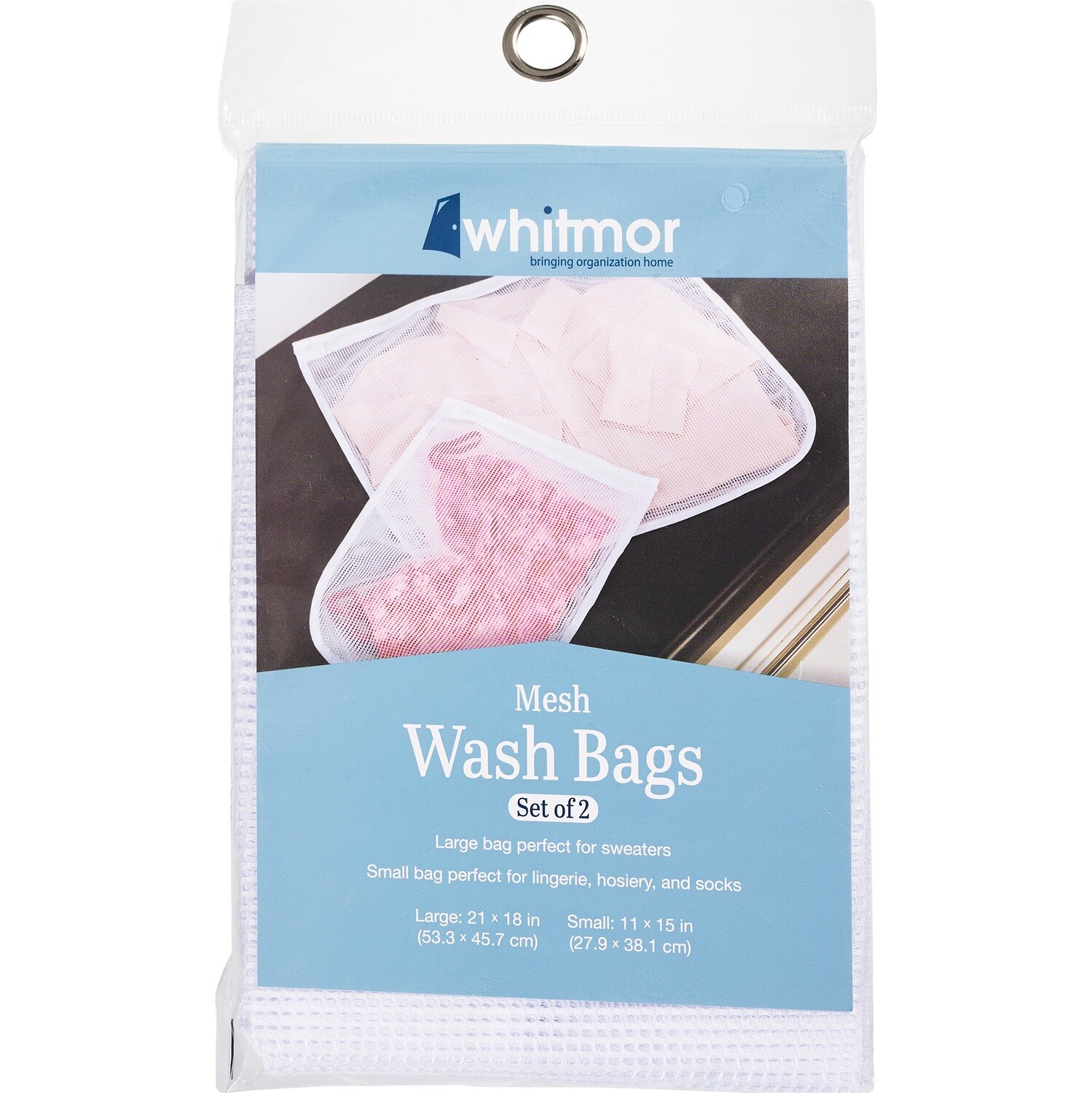 Whitmor Mesh Wash Bags, 2 ct