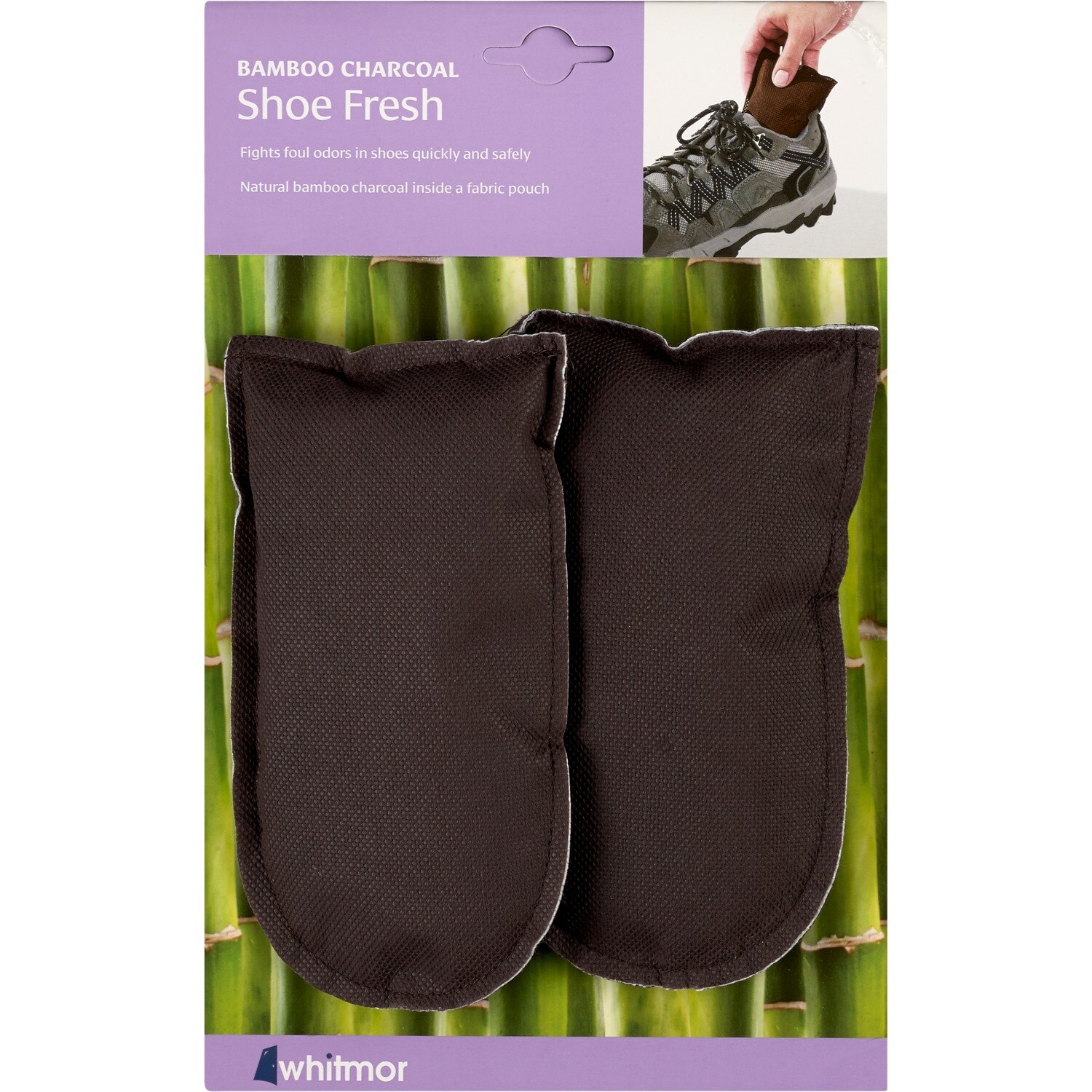 Whitmor Bamboo Charcoal Shoe Fresh Pouches