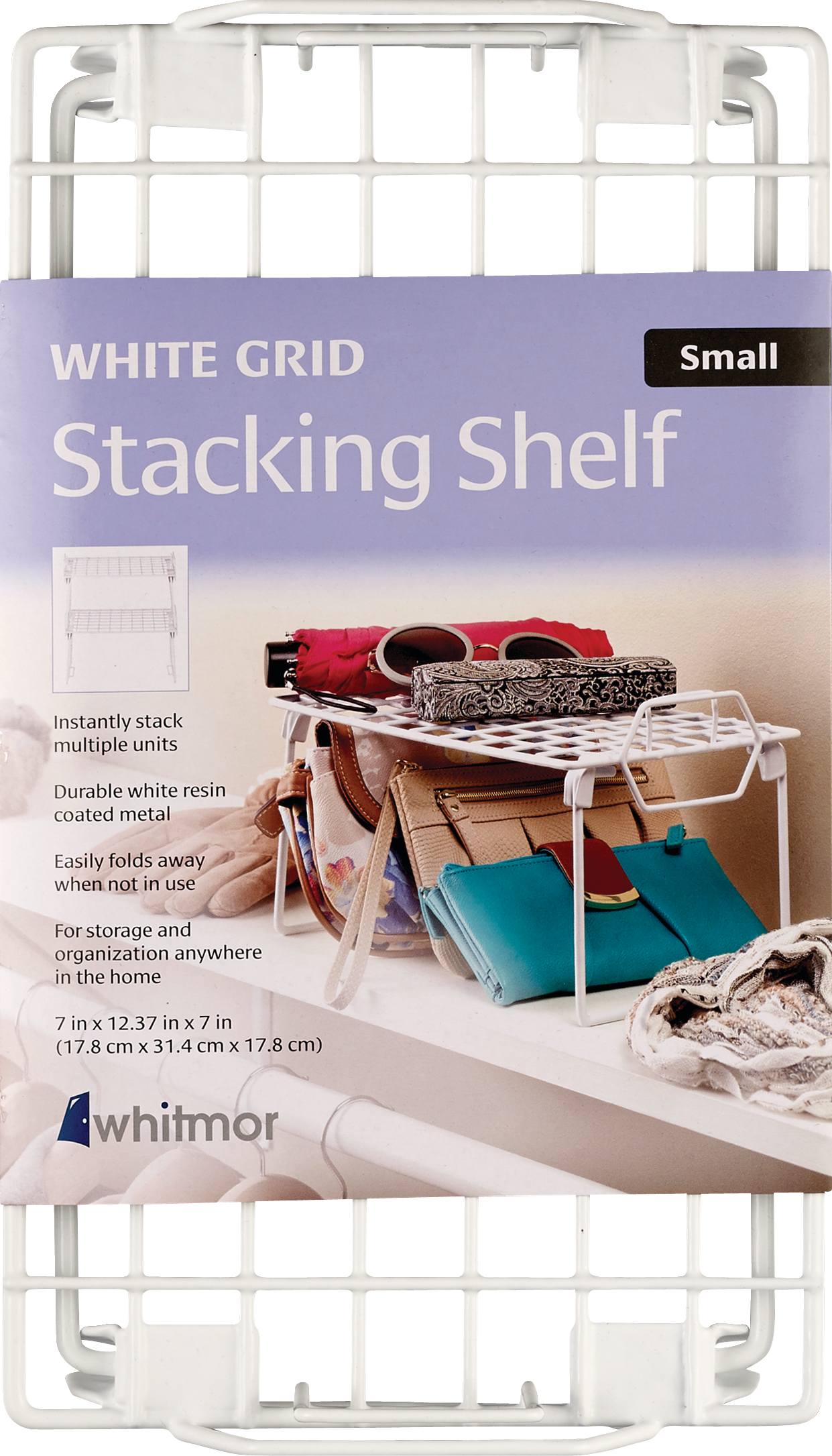 Whitmor White Grid Stacking Shelf