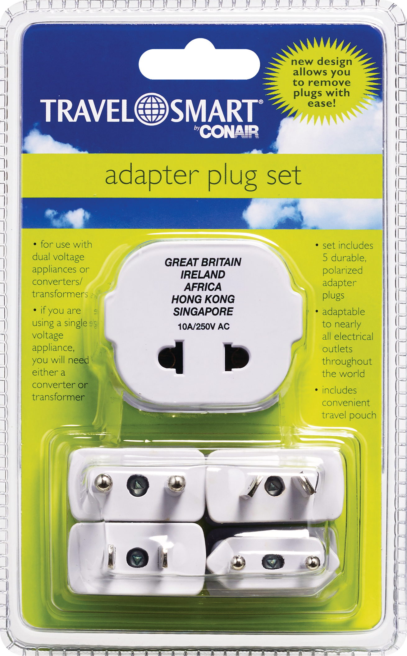 Travel Smart By Conair Adapter Plug Set
