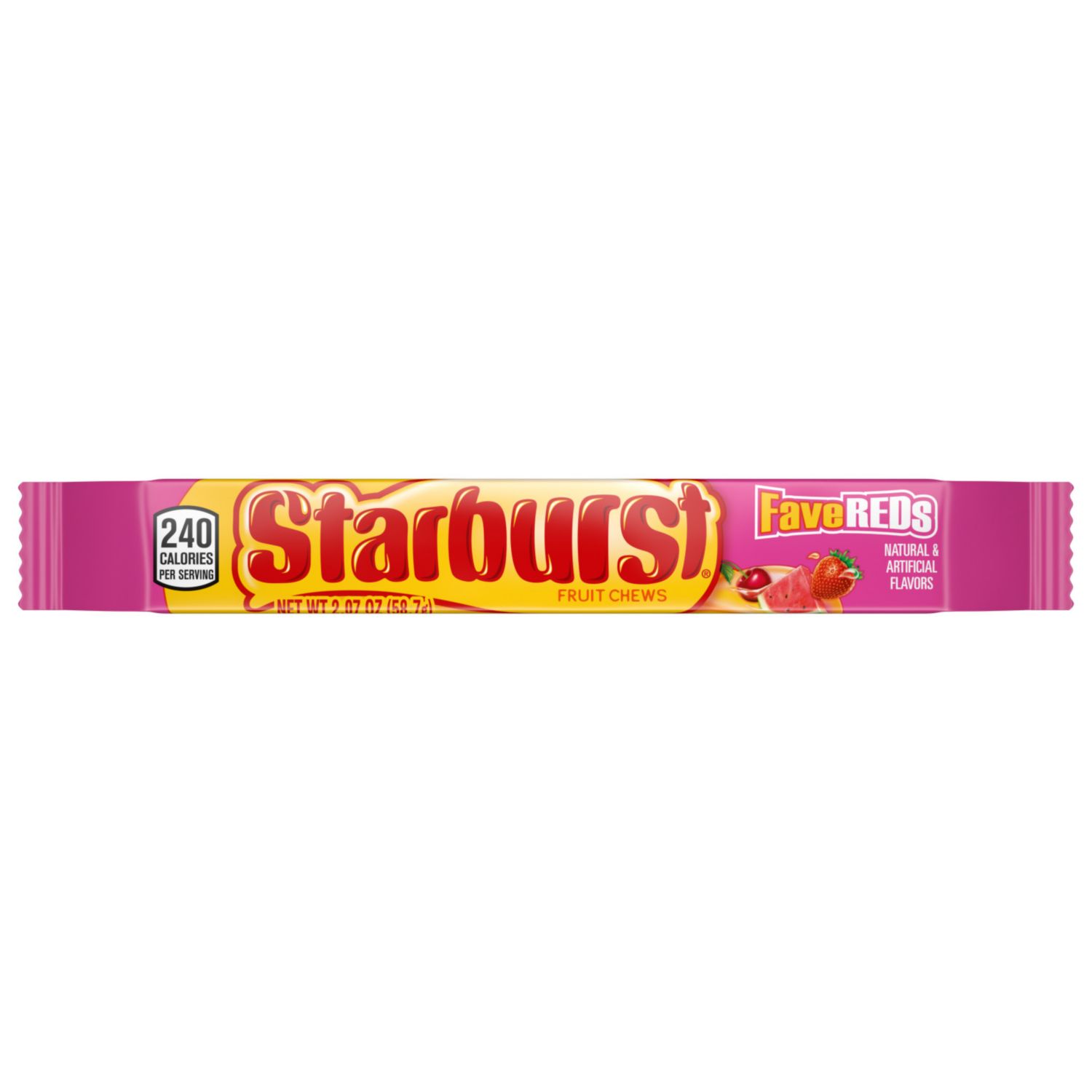 Starburst FaveREDs Fruit Chews Chewy Candy, Full Size, 2.07 oz