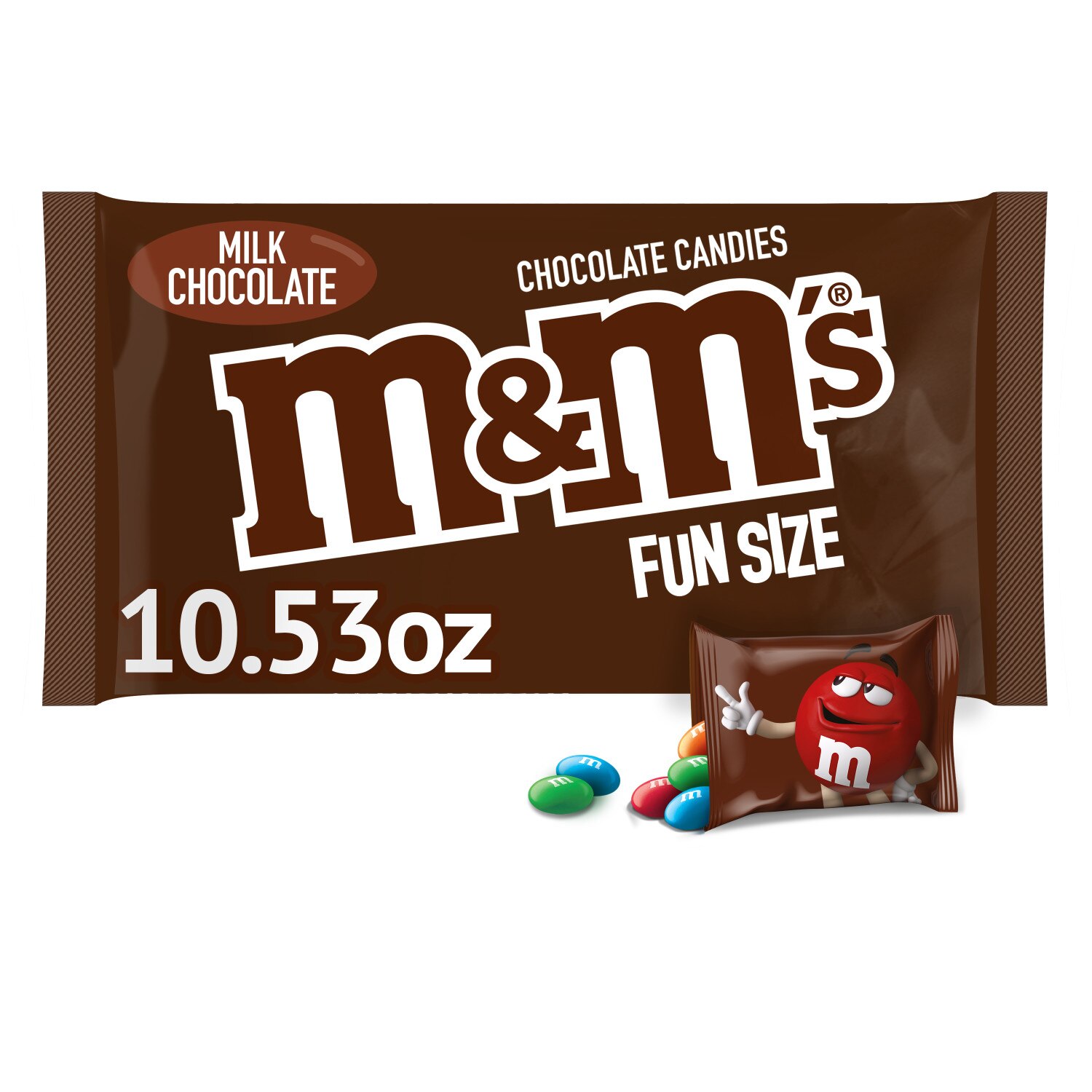 M&M'S, Fun Size Milk Chocolate Halloween Candy, 10.53 oz Bulk Bag