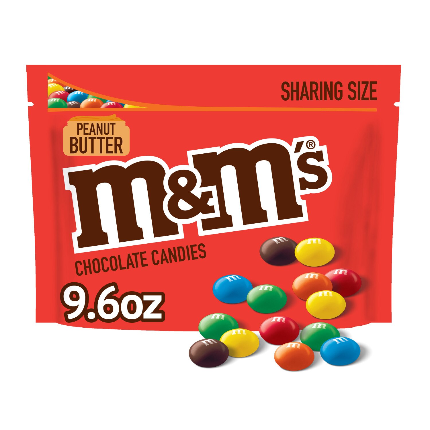 M&M'S Peanut Butter Milk Chocolate Candy, Sharing Size, 9 oz