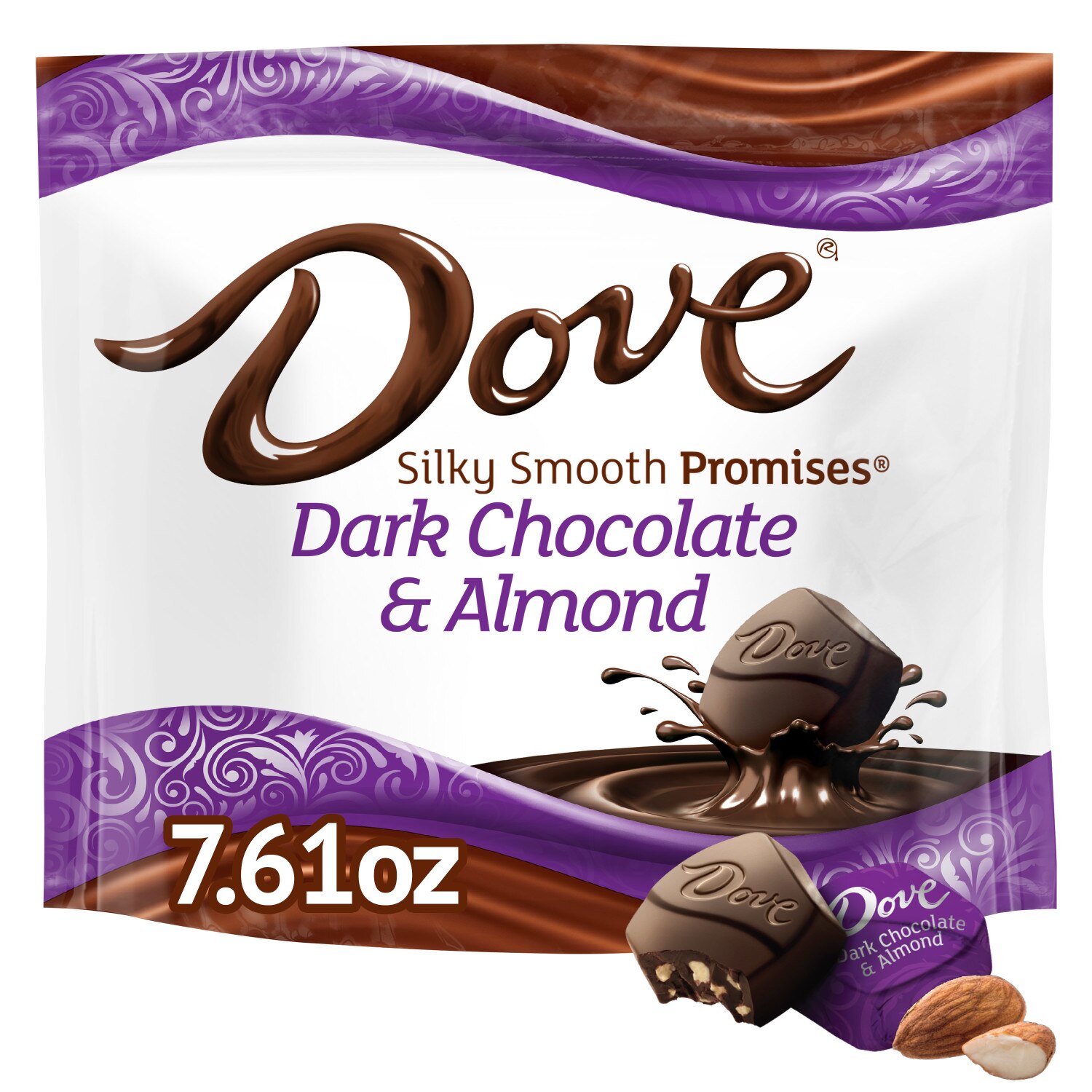 Dove Promises, Dark Chocolate & Almond Candy, 6.74 Oz Large Bag