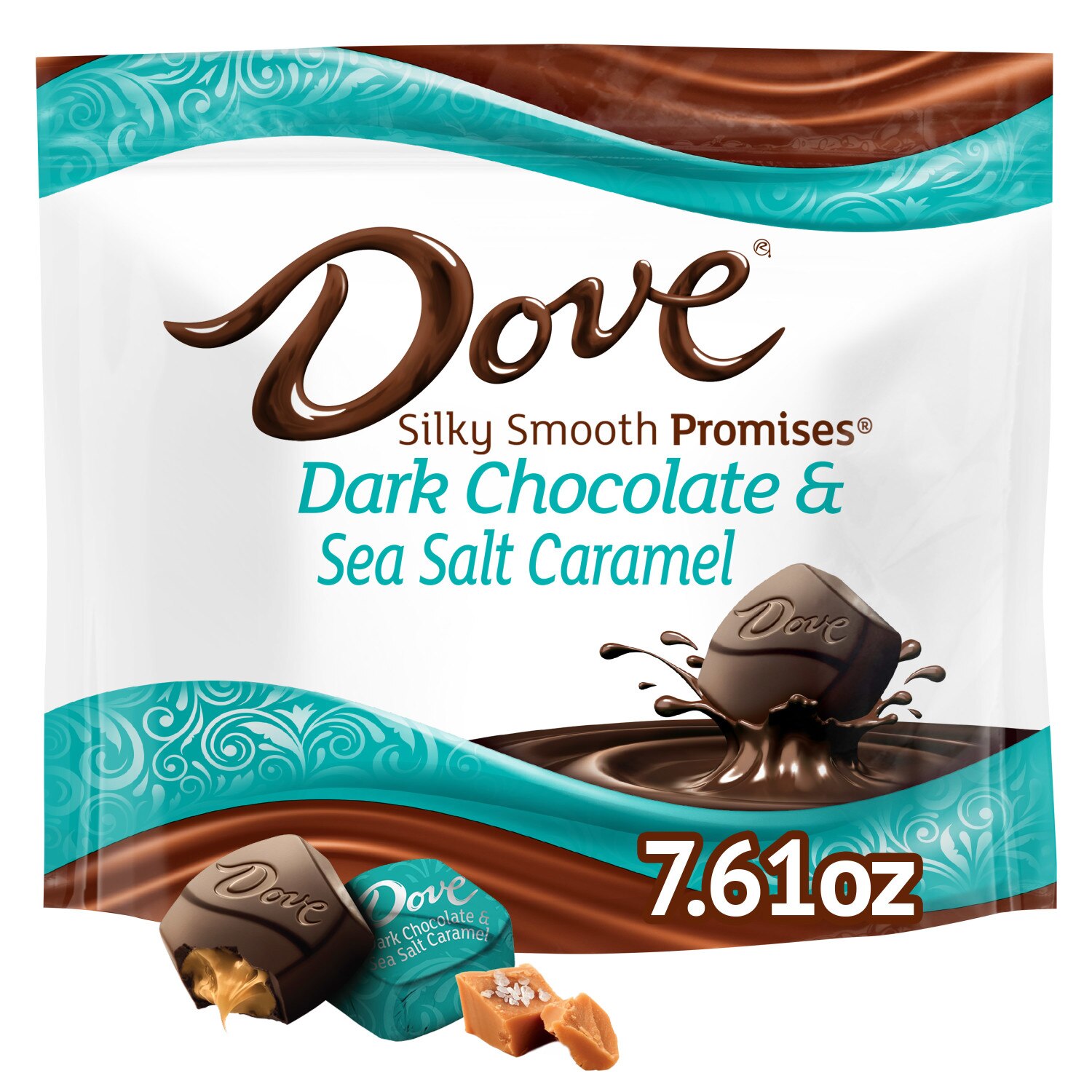 Dove Promises, Dark Chocolate & Sea Salted Caramel Candy, 6.74 Oz Bag