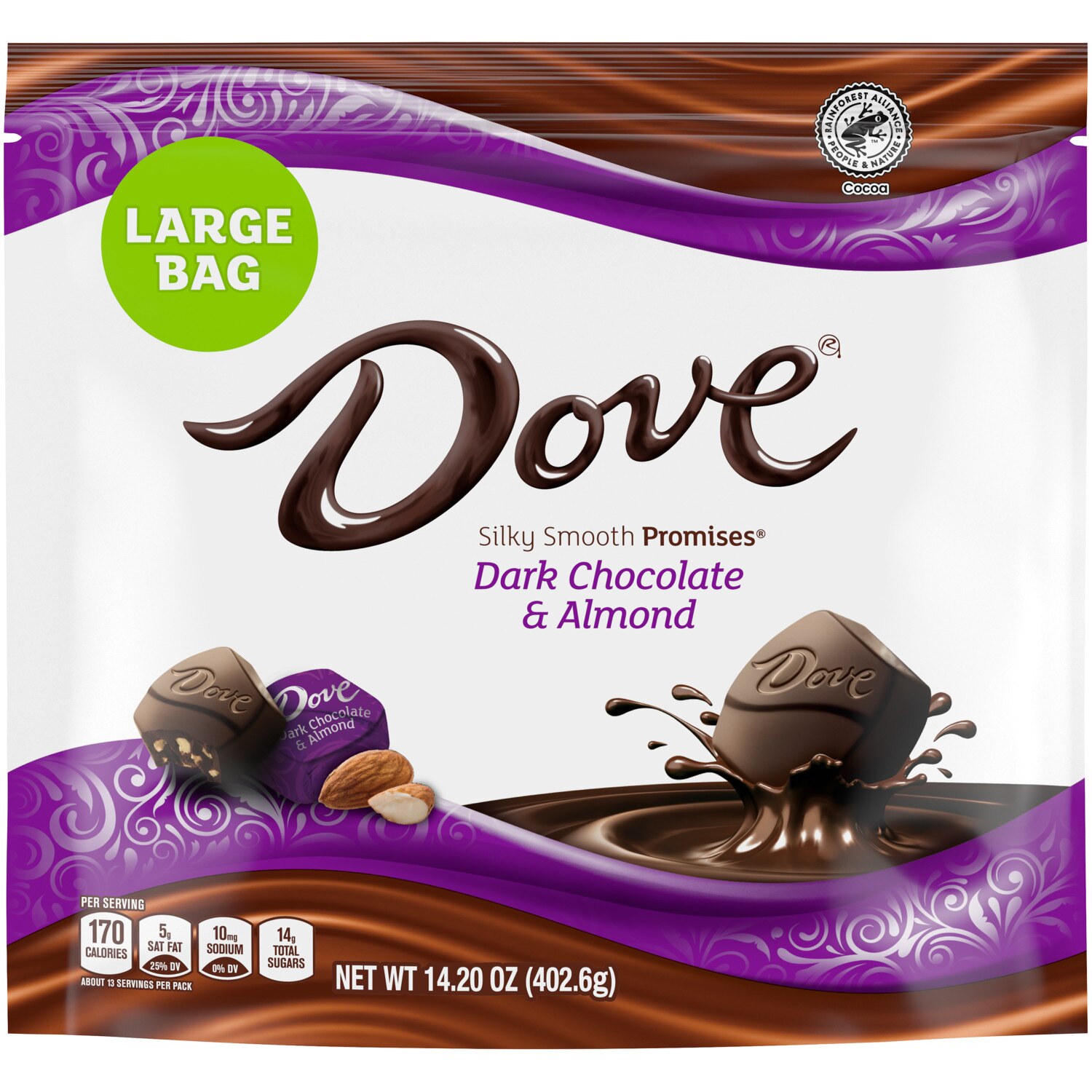 Dove Promises, Dark Chocolate Almond Candy Individually Wrapped, 12.67 Oz Bag