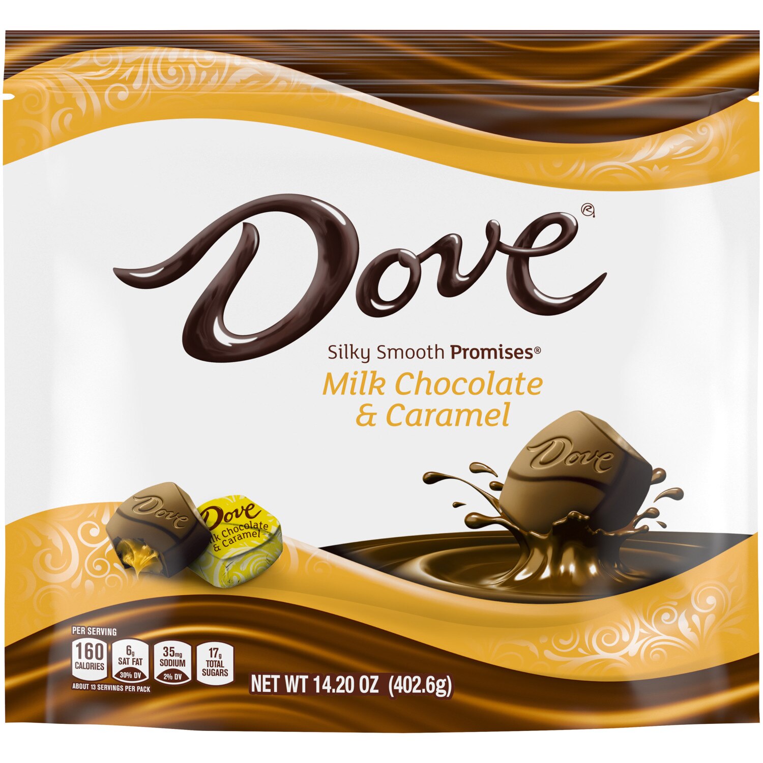 Dove Promises, Milk Chocolate & Caramel Candy, 12.67 Oz Large Bag