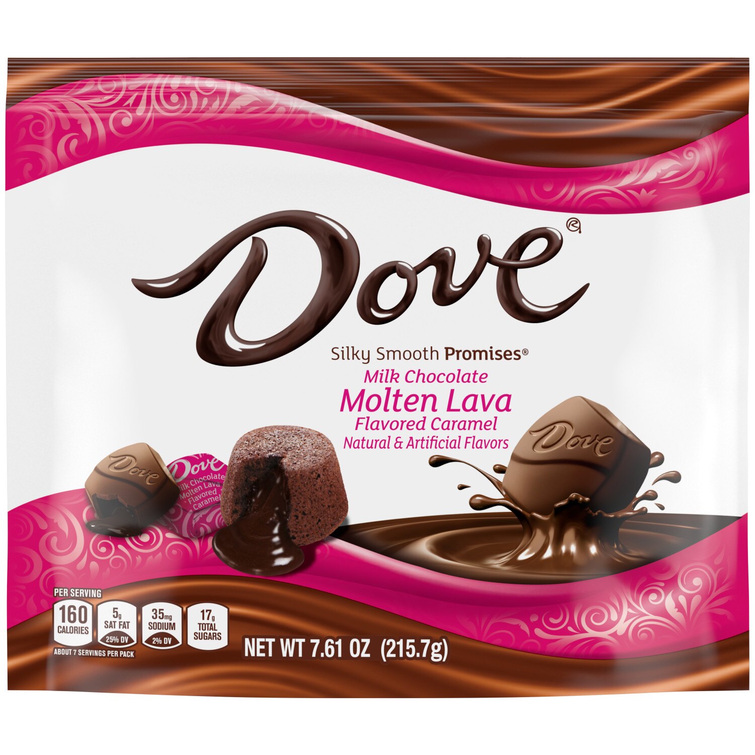 Dove Promises, Milk Chocolate Molten Lava Caramel Candy, 6.74 Oz Bag