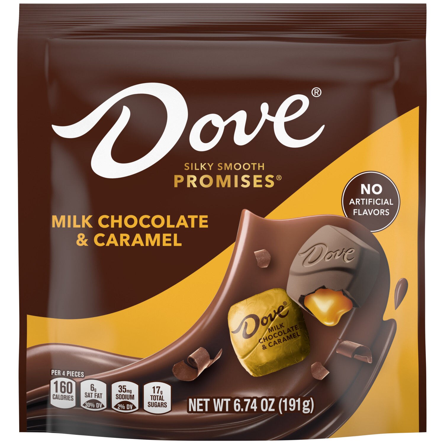 Dove Promises, Milk Chocolate & Caramel Candy, 6.74 Oz Bag