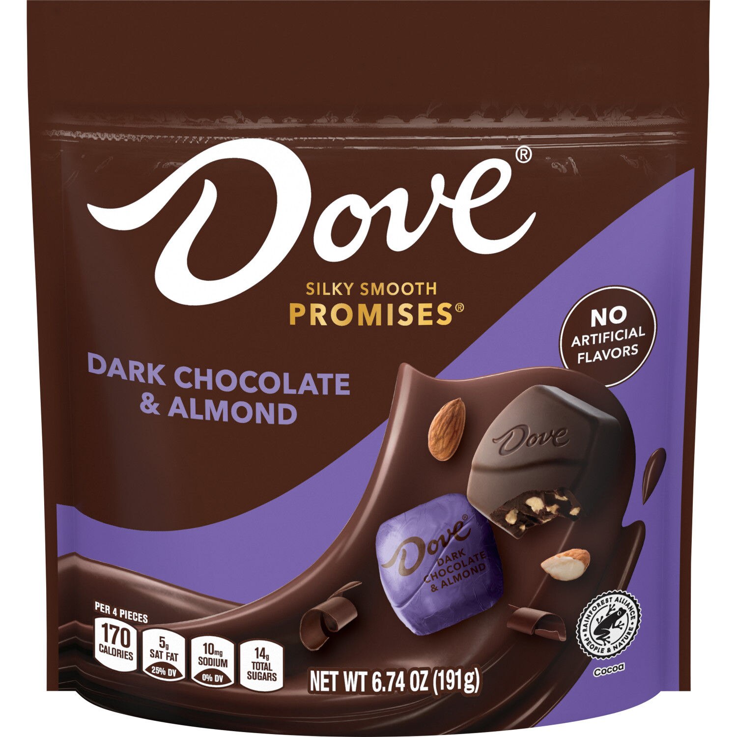 Dove Promises, Dark Chocolate & Almond Candy, 6.74 Oz Large Bag