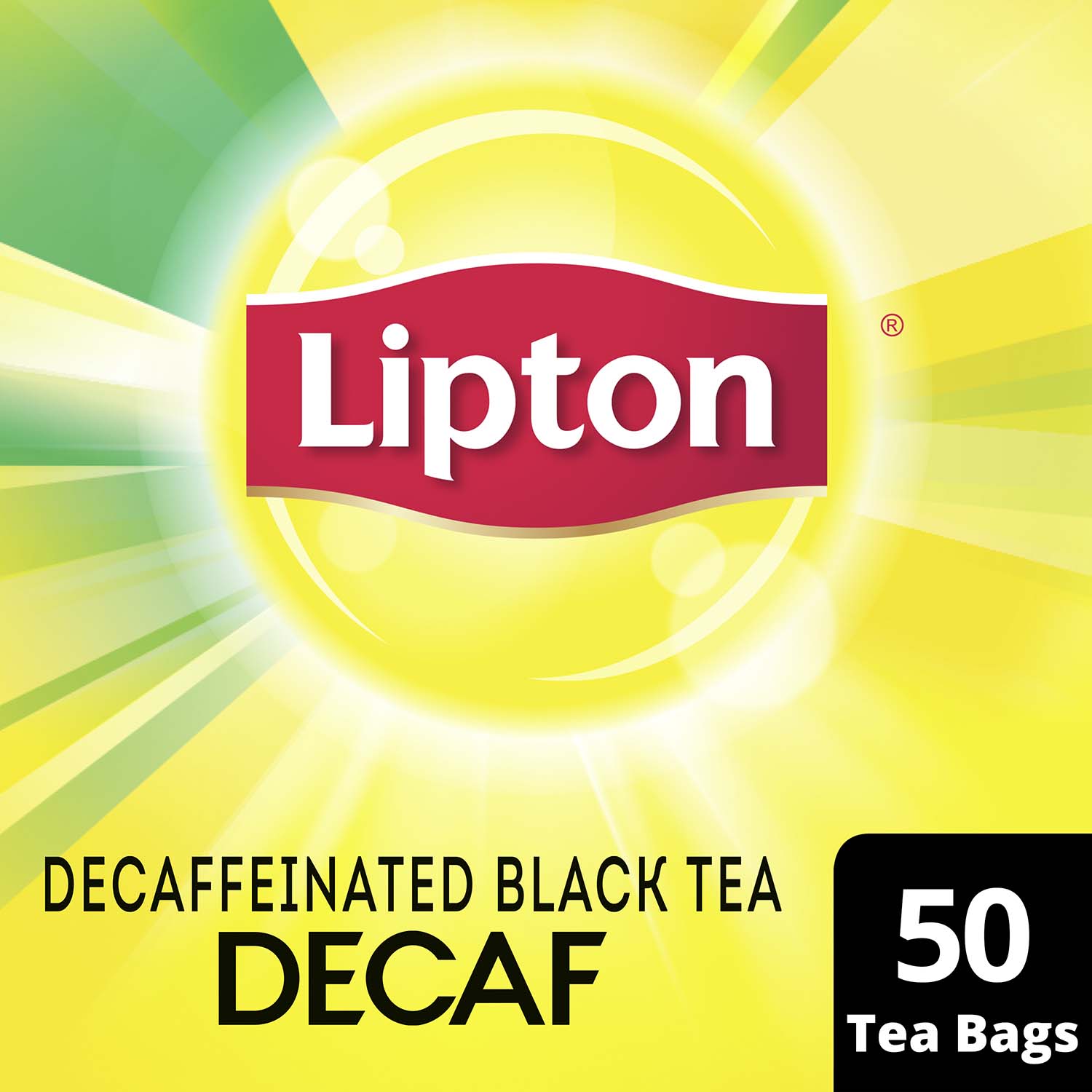 Lipton Decaffeinated Black Tea Bags, 50 ct, 3.3 oz