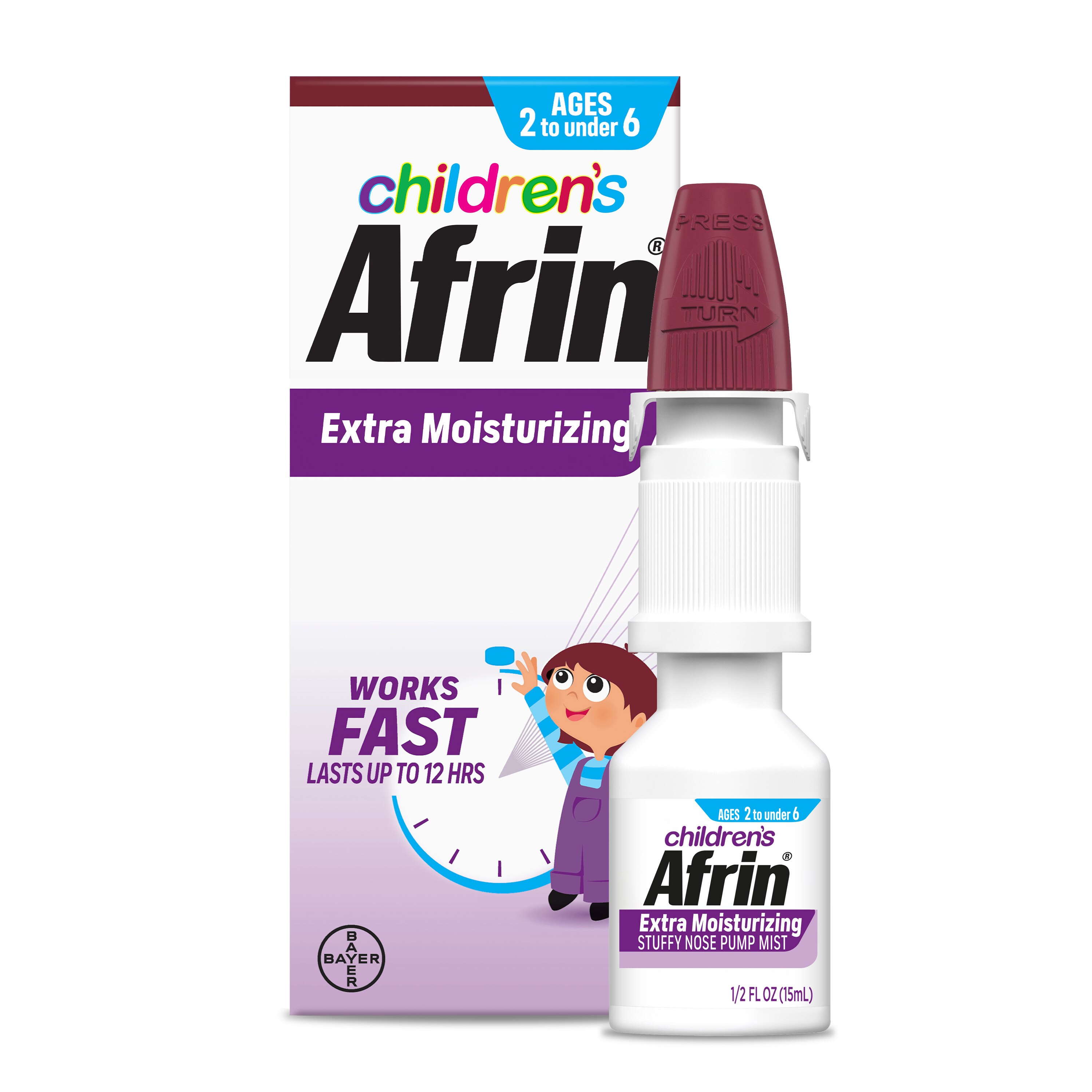 Afrin Children's 12HR Extra Moisturizing Nasal Spray, 0.5 OZ