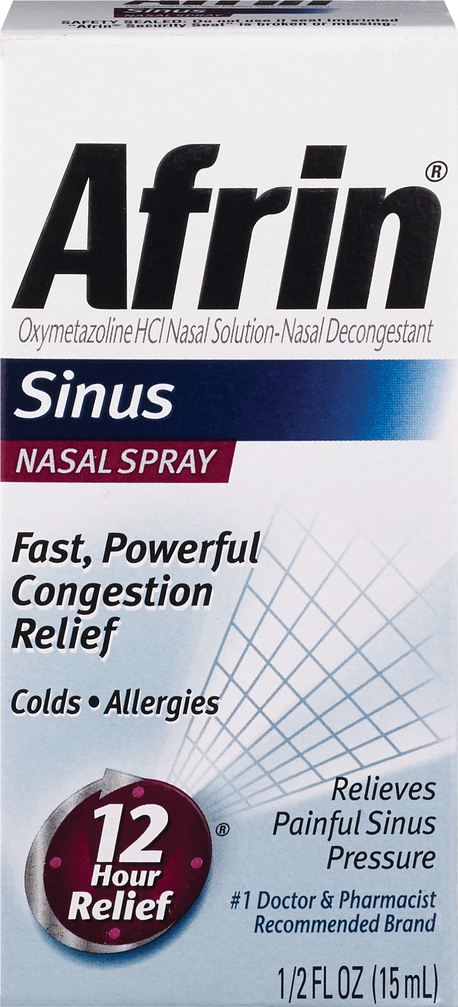 Afrin 12HR Sinus Nasal Spray, 0.5 OZ