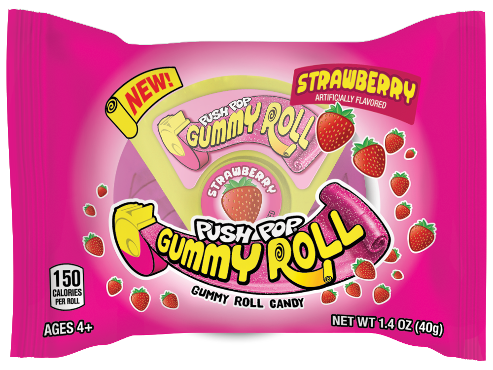 Push Pop Gummy Roll, Assorted Flavors, 1.4 oz