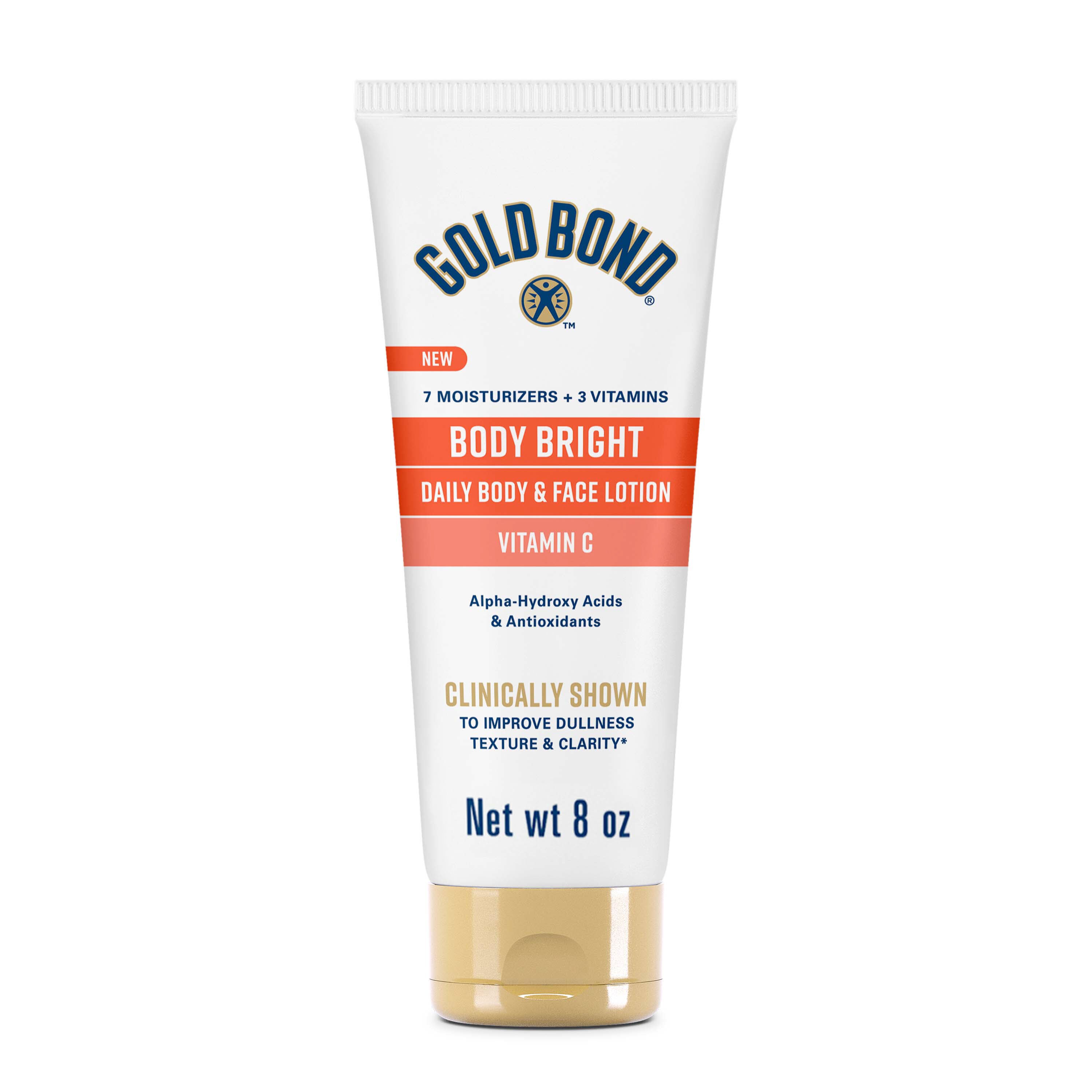 Gold Bond Body Bright Daily Body & Face Lotion With Vitamin C, 8 OZ