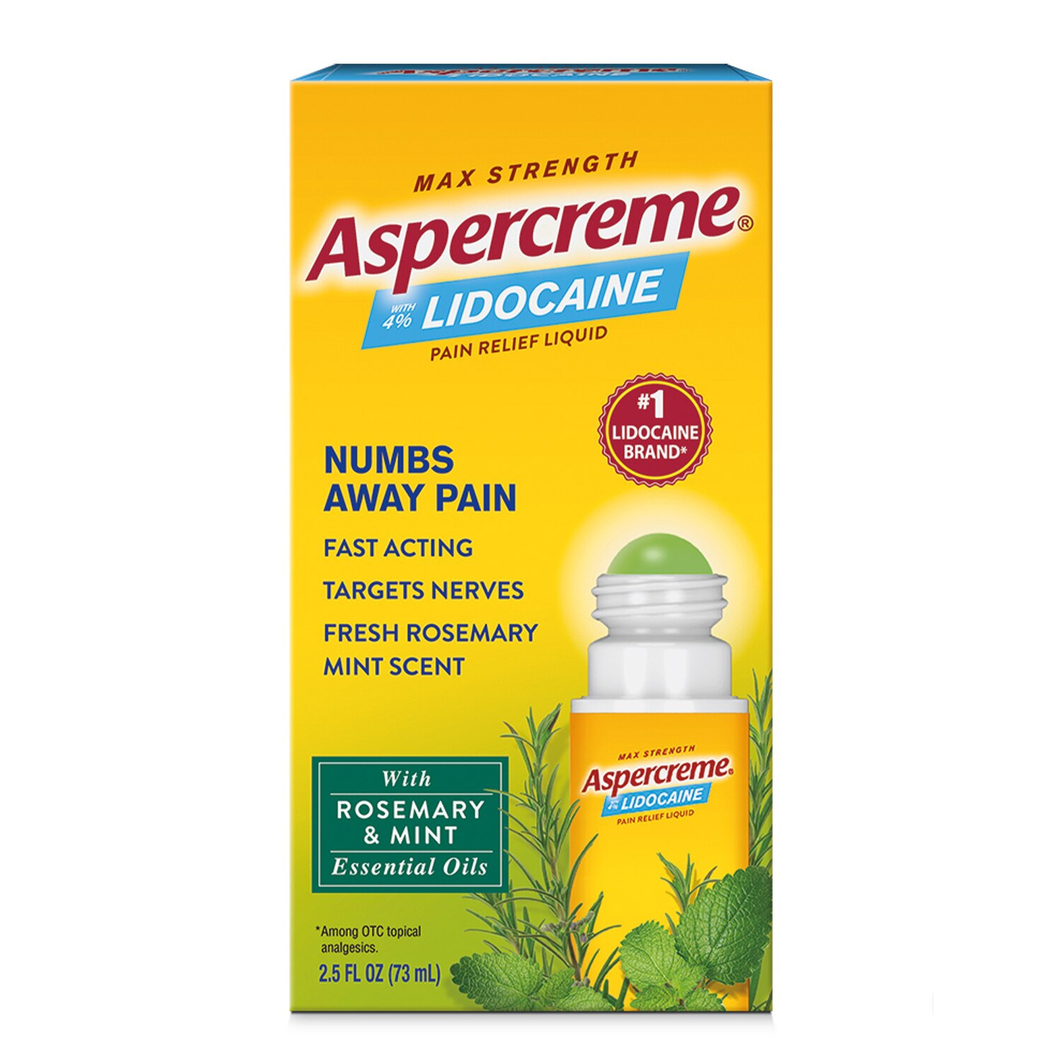 Aspercreme Lidocaine Roll-On, 2.5 OZ