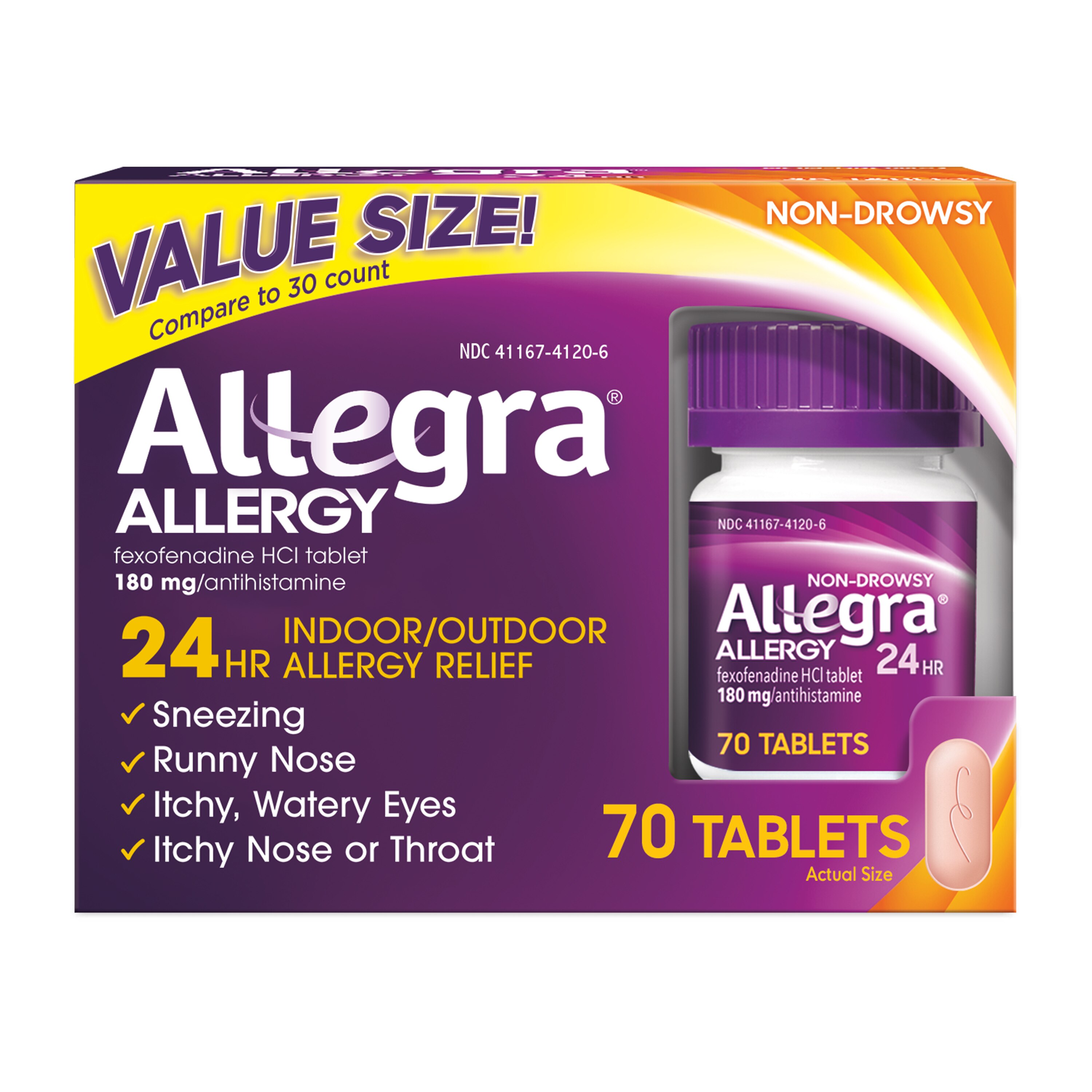 Allegra Allergy 24HR Non Drowsy Antihistamine Tablets