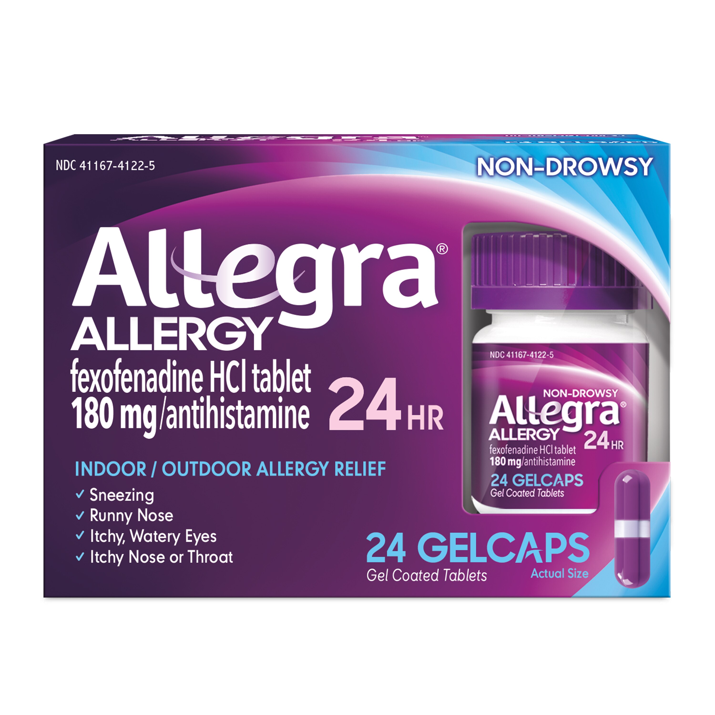 Allegra Allergy 24HR Non Drowsy Antihistamine Gelcaps