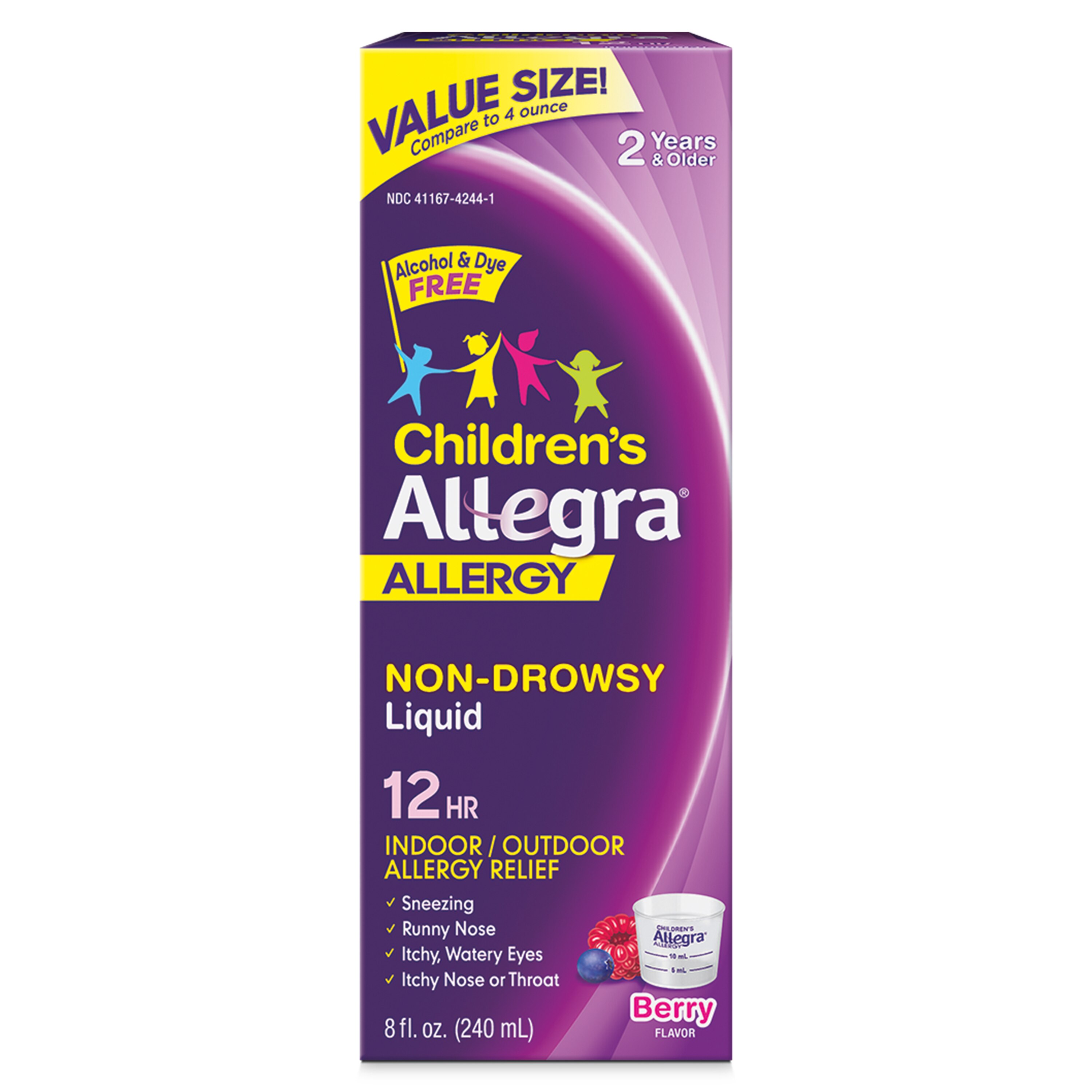 Allegra Children's Non-Drowsy Antihistamine Liquid for 12-Hour Allergy Relief, 30 mg