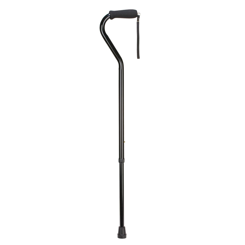 DMI Unisex Deluxe Lightweight Adjustable Walking Cane with Soft Foam Offset Hand Grip