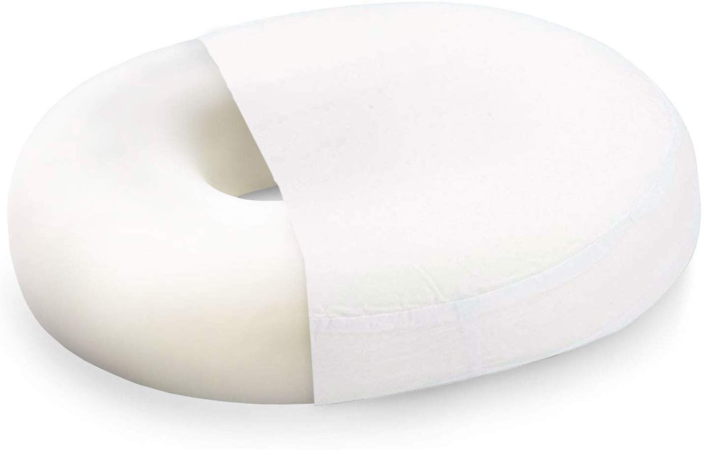 DMI Contoured Foam Ring Cushion 16 in. x 13 in. x 3 in., White