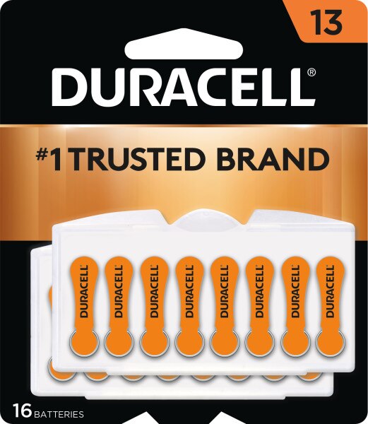 Duracell Hearing Aid Batteries Easytab, Size 13, 16 ct