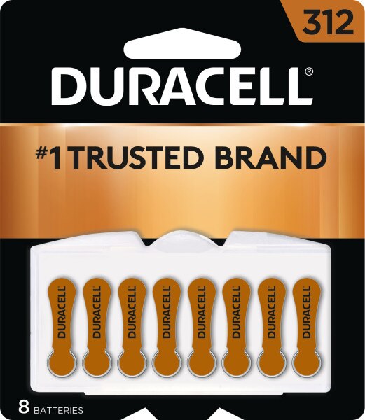 Duracell Hearing Aid Batteries Easytab, Size 312