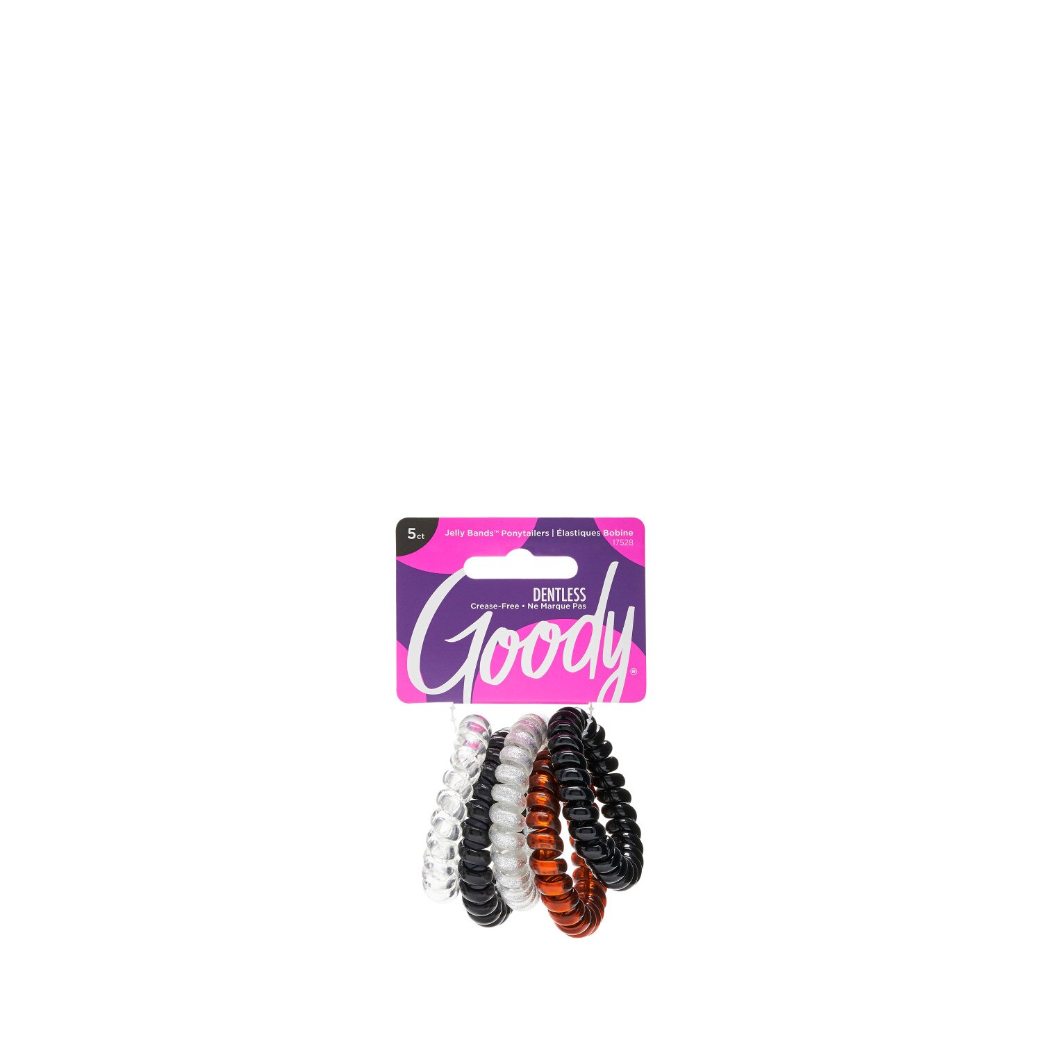 GOODY TREND COIL ELASTICS BLACK/CLEAR, 5CT