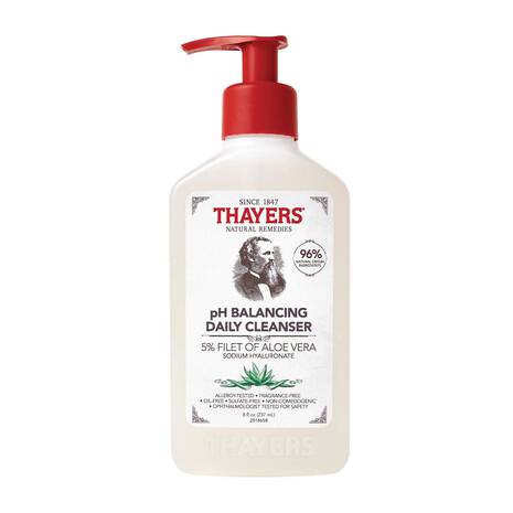 Thayers pH Balancing Gentle Face Wash with Aloe Vera, 8 OZ