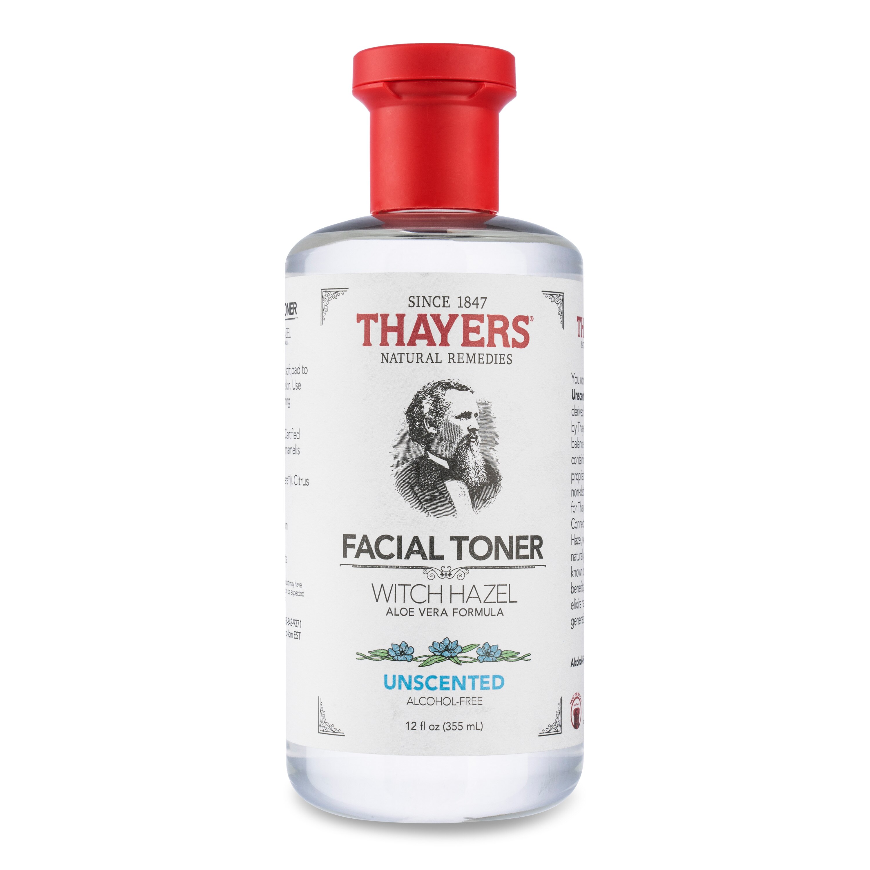 Thayers Alcohol-Free Rose Petal Witch Hazel Toner with Aloe Vera, 12 OZ