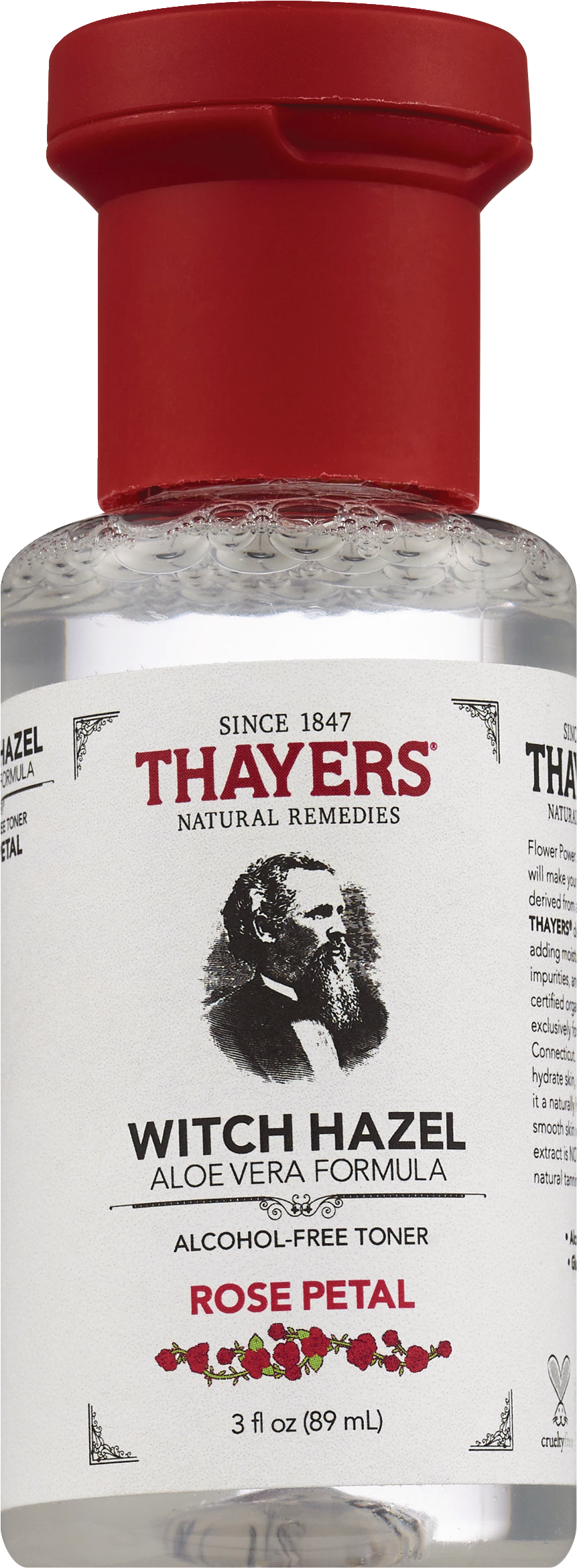 Thayers Travel Size Alcohol-Free Rose Petal Witch Hazel Toner with Aloe Vera