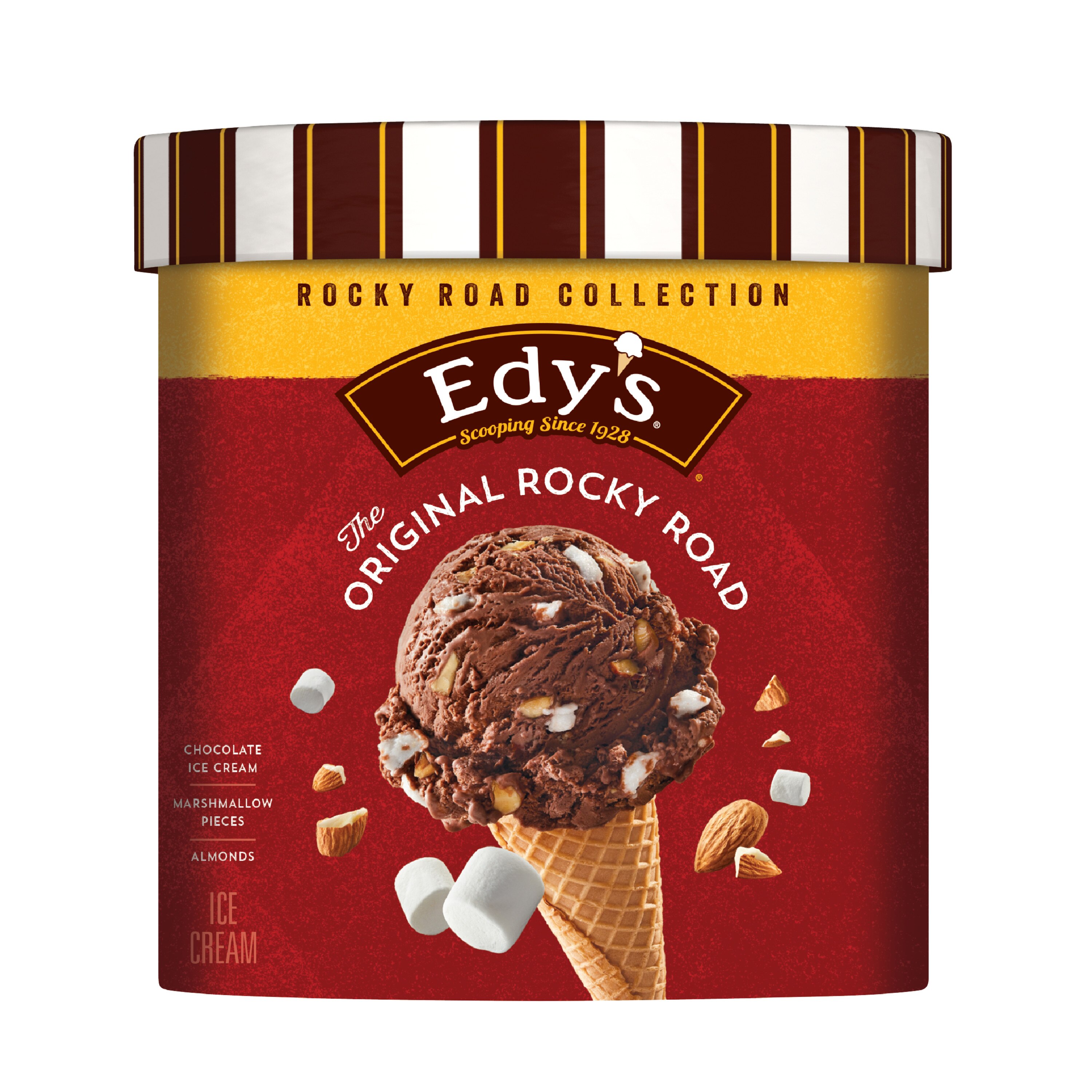 Edy's/Dreyer's The Original Rocky Road Ice Cream, 1.5 Quart Tub