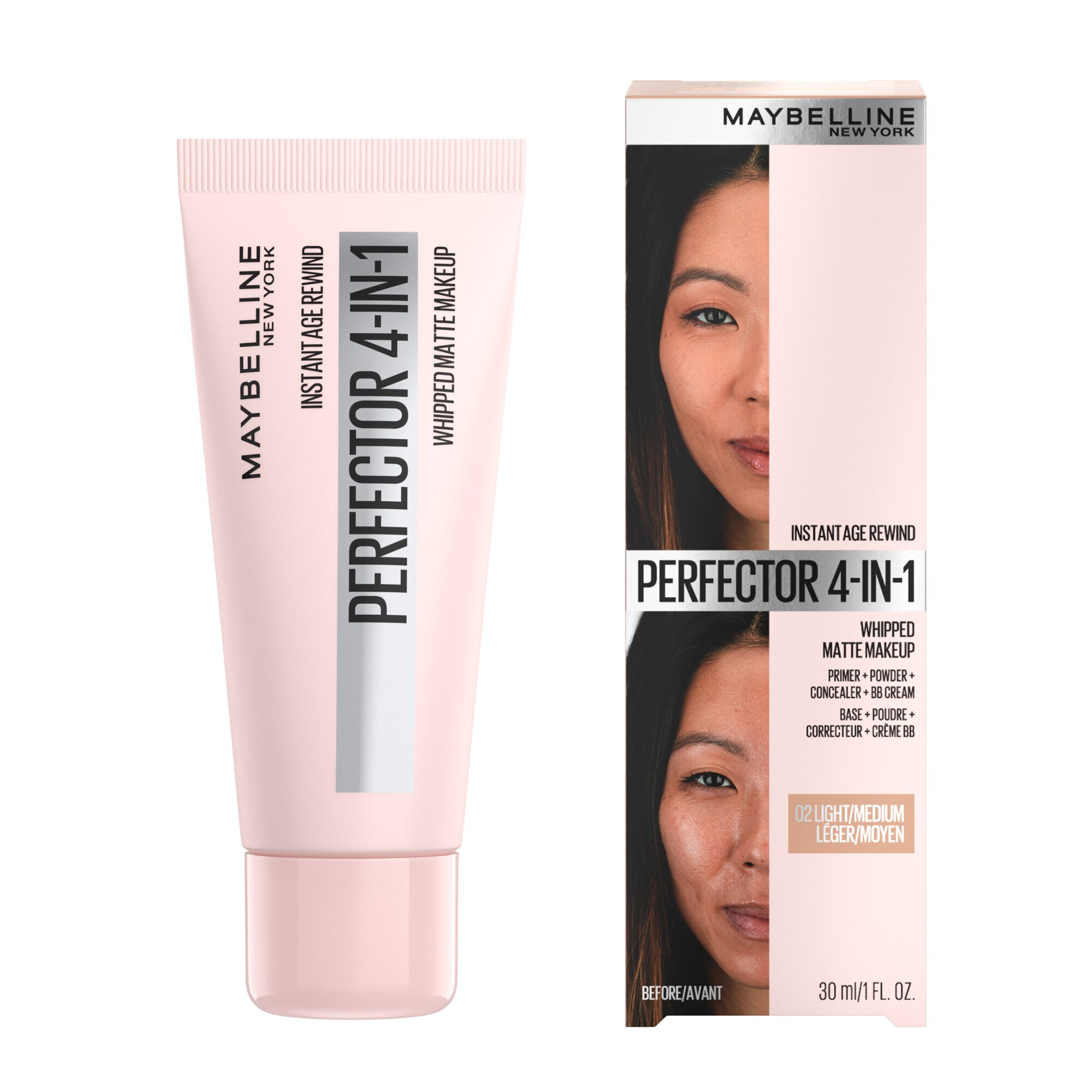 Maybelline Instant Age Rewind Instant Perfector 4-In-1 Matte Makeup, Light/Medium, 1 fl OZ