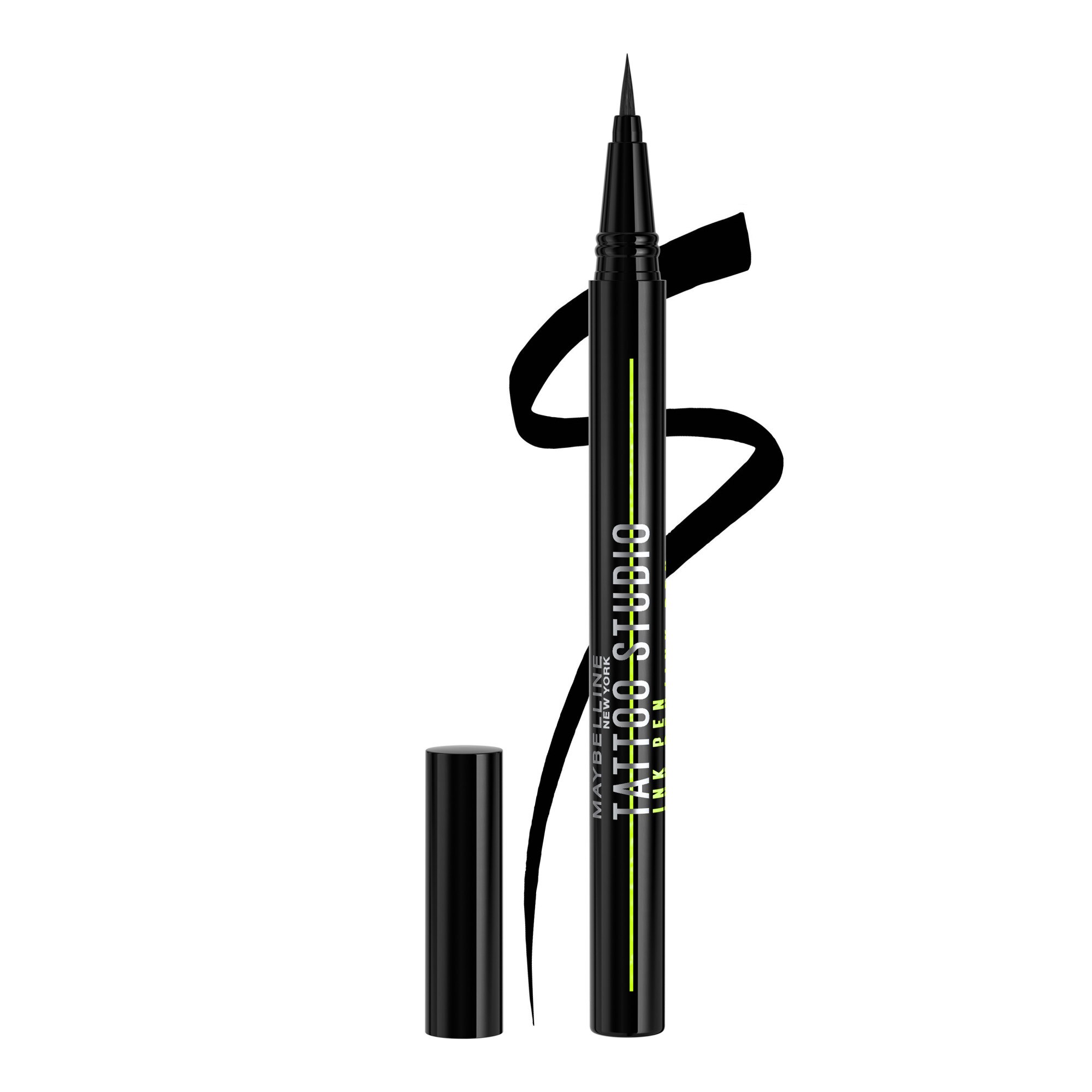 Maybelline Tattoo Studio Ink Pen Eyeliner, Up to 24 Hours of Wear, Jet Black, 0.03 fl oz